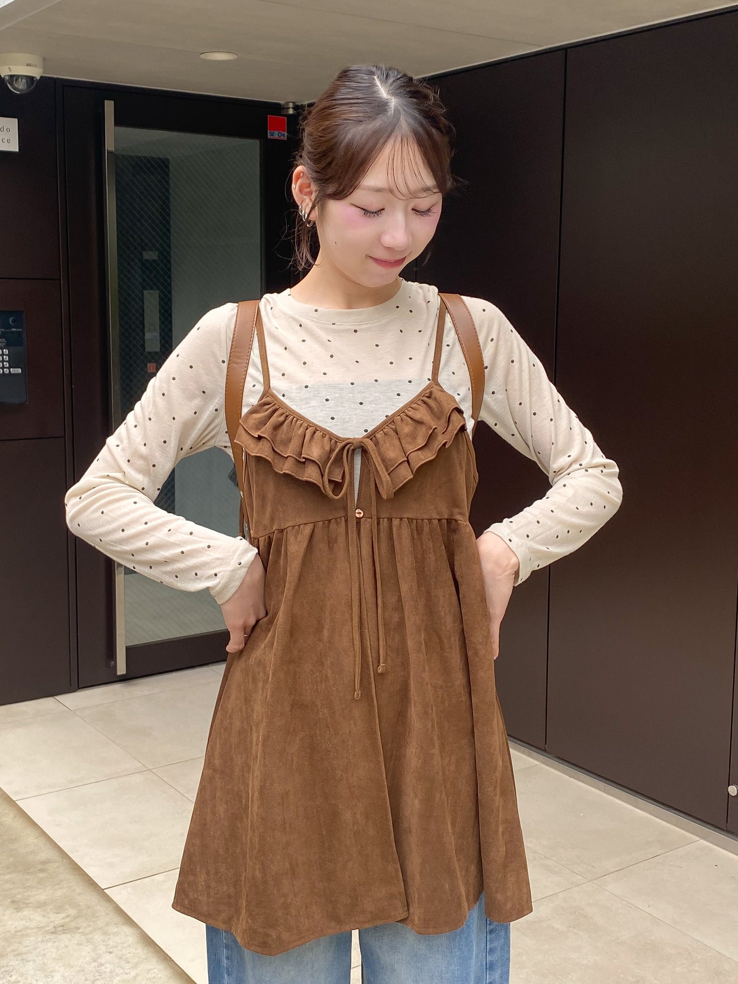 【Official限定価格】スエードキャミワンピース