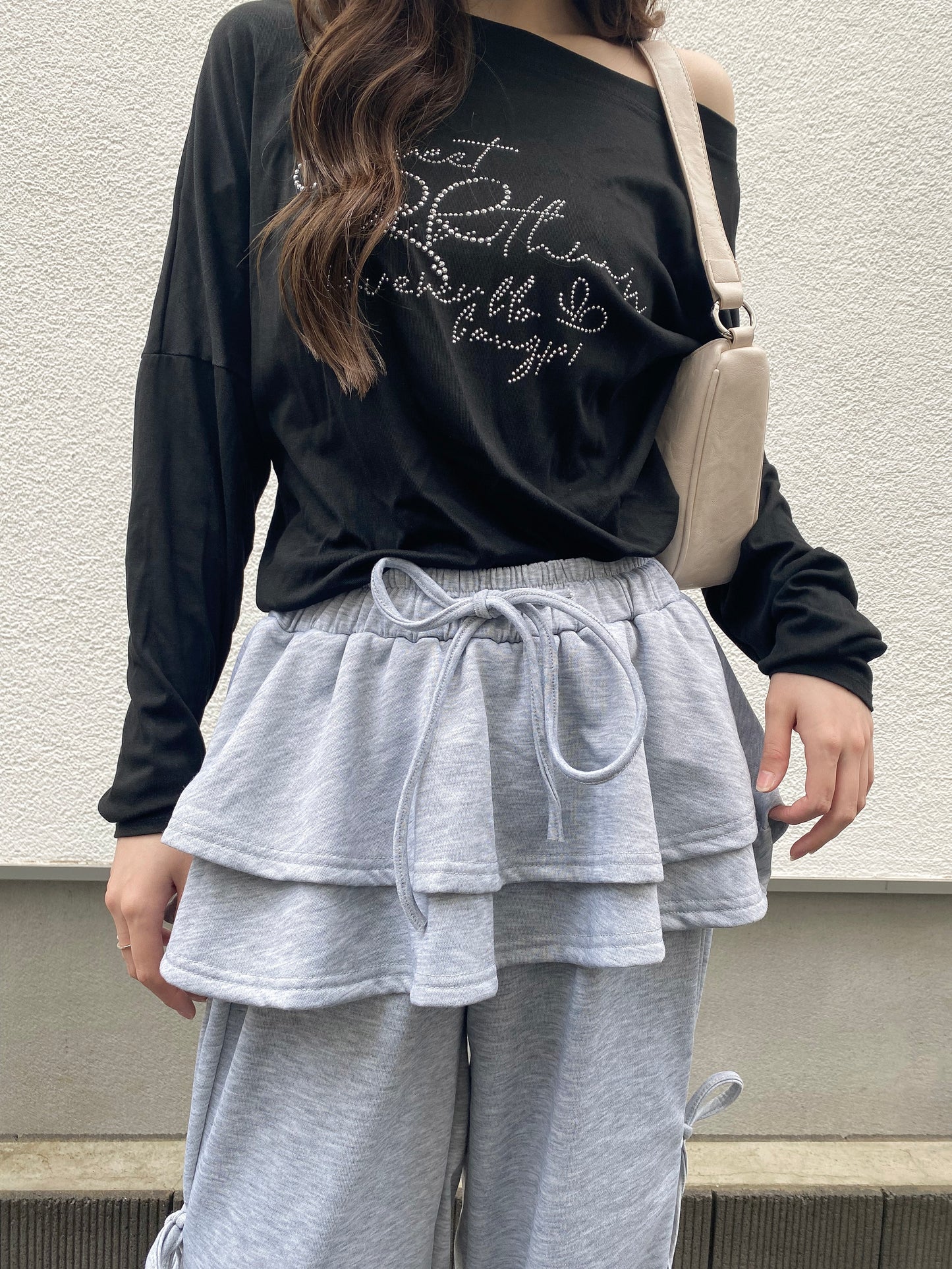 【Official限定価格】スカートレイヤー風スエットパンツ