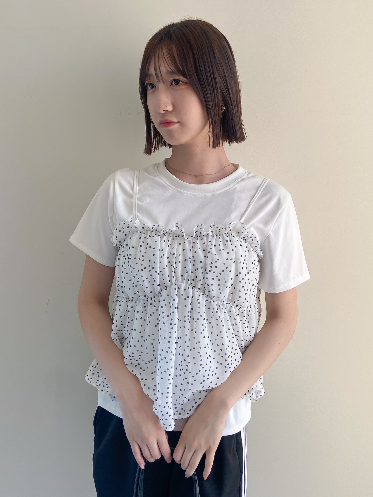 ドットキャミドッキングTシャツ