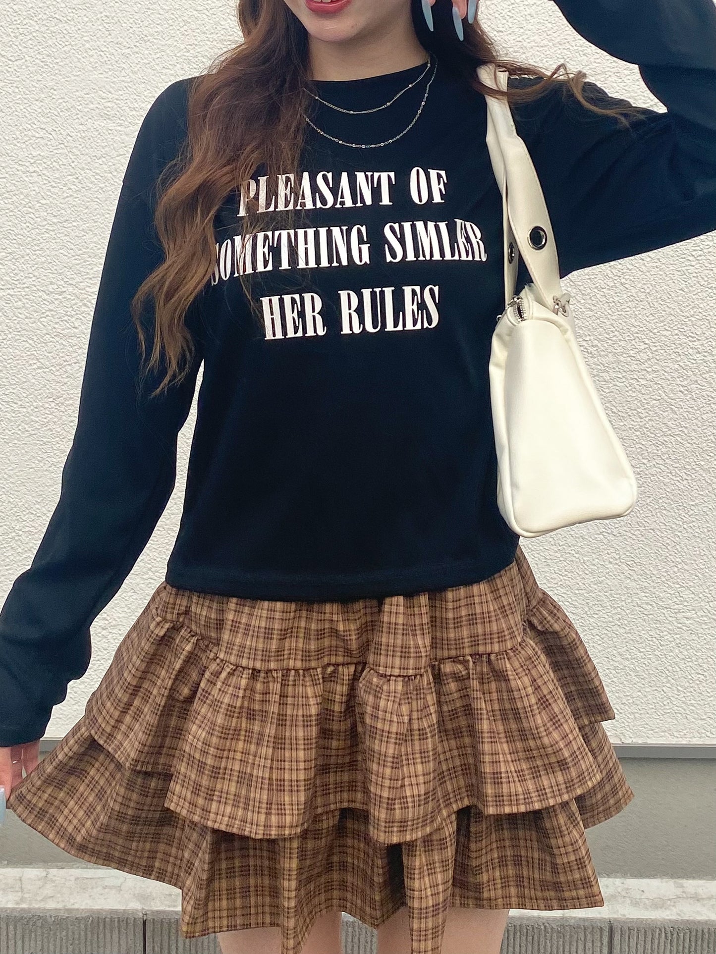 チェックティアードスカート