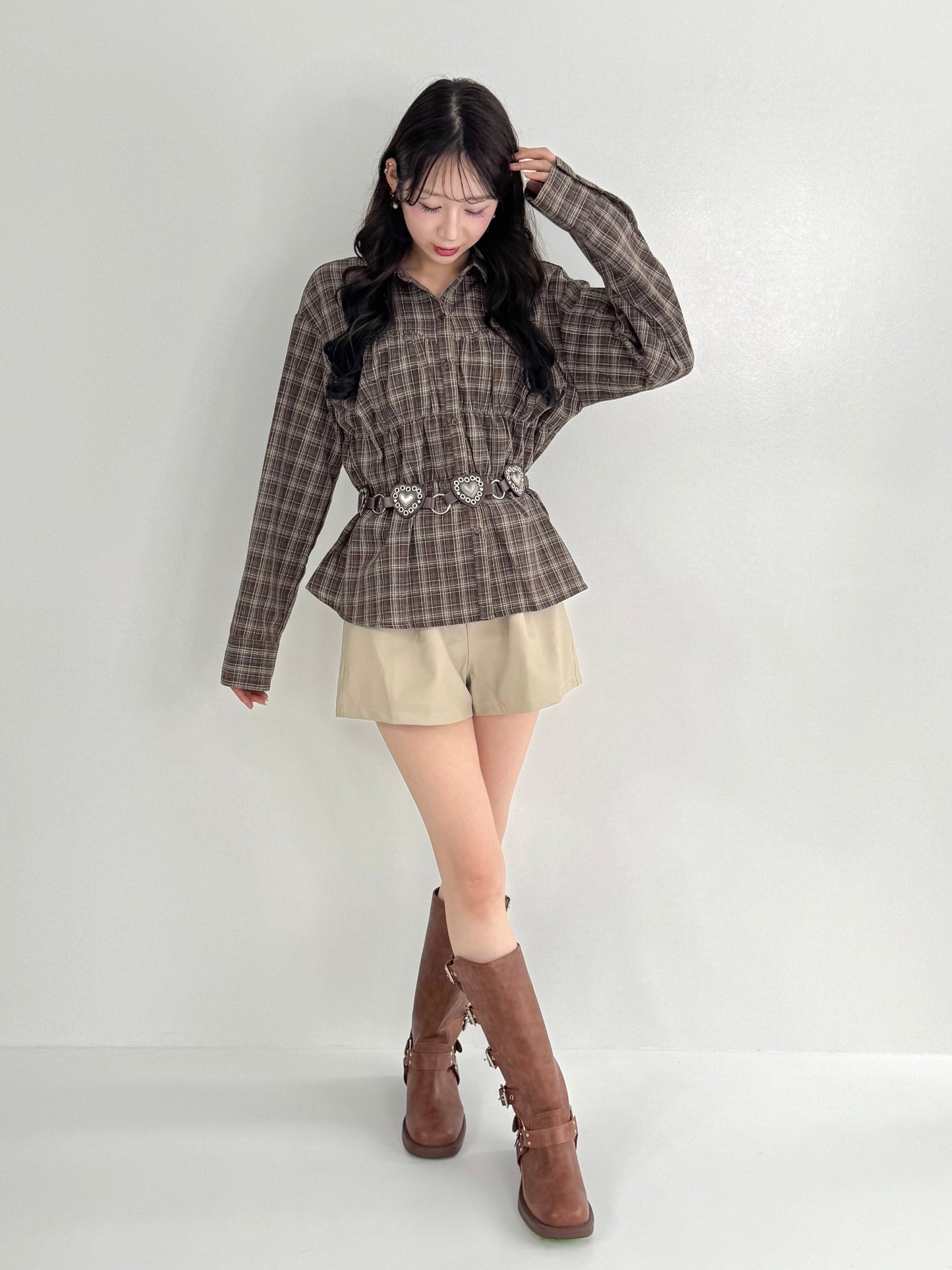【Official限定】シャーリングチェックシャツ