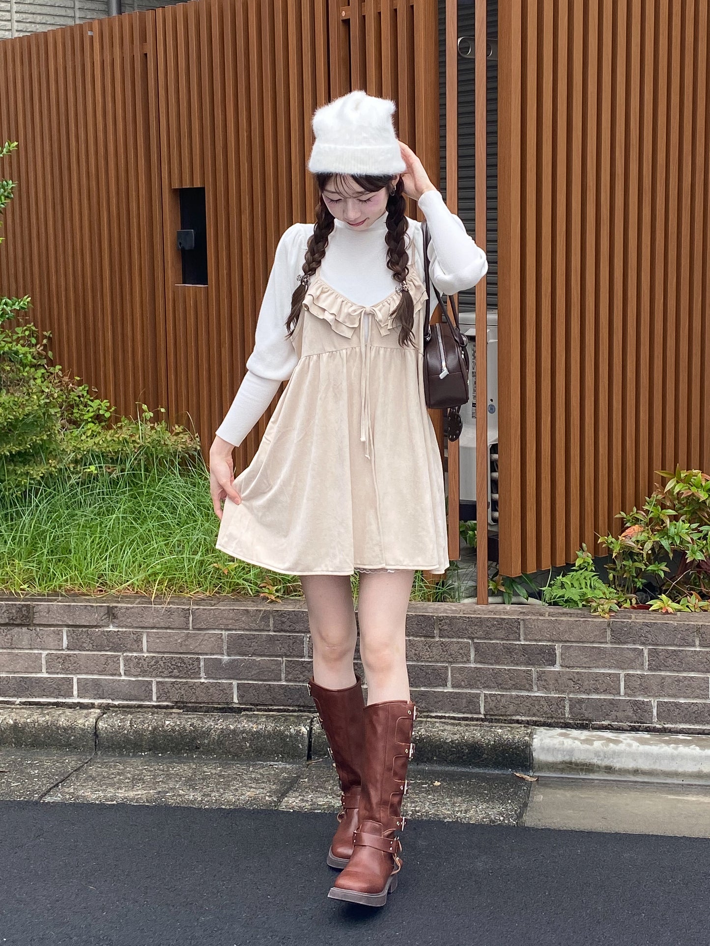 【Official限定価格】スエードキャミワンピース