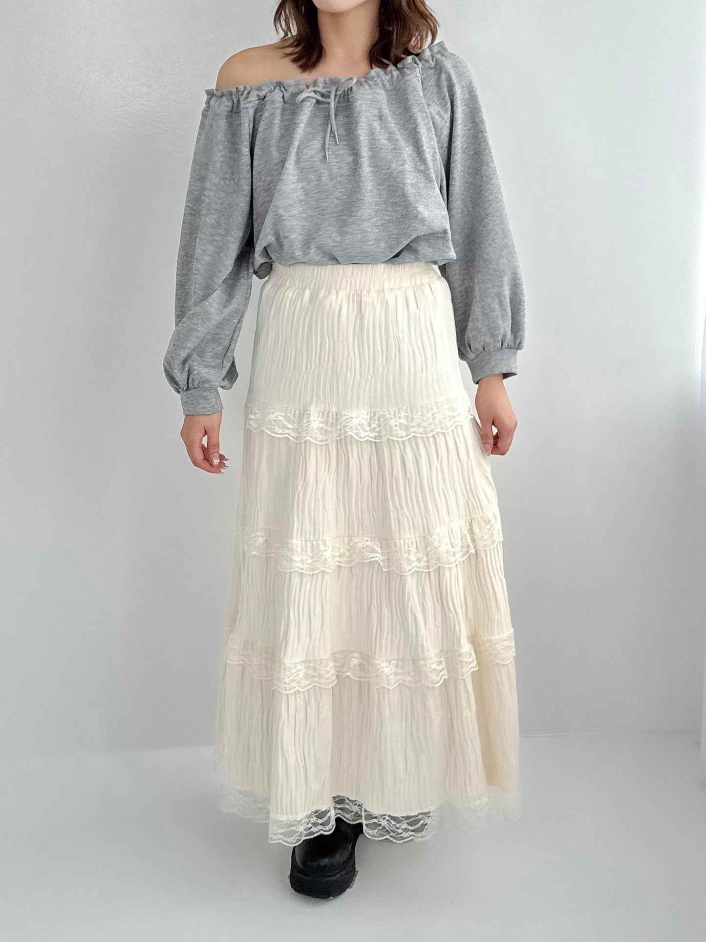 【Official限定】レースベロアスカート