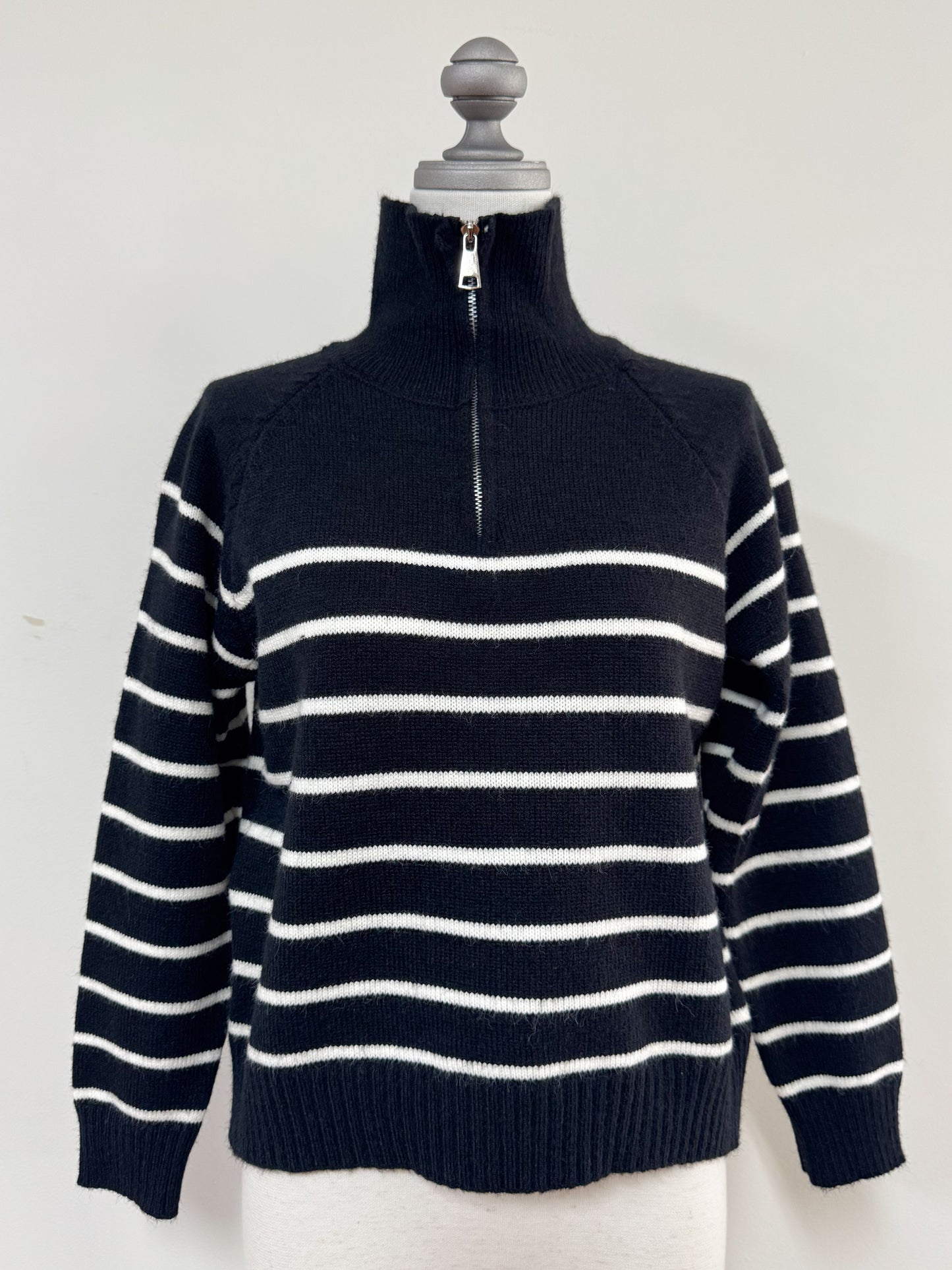 【Official限定価格】ハーフジップボーダーニット