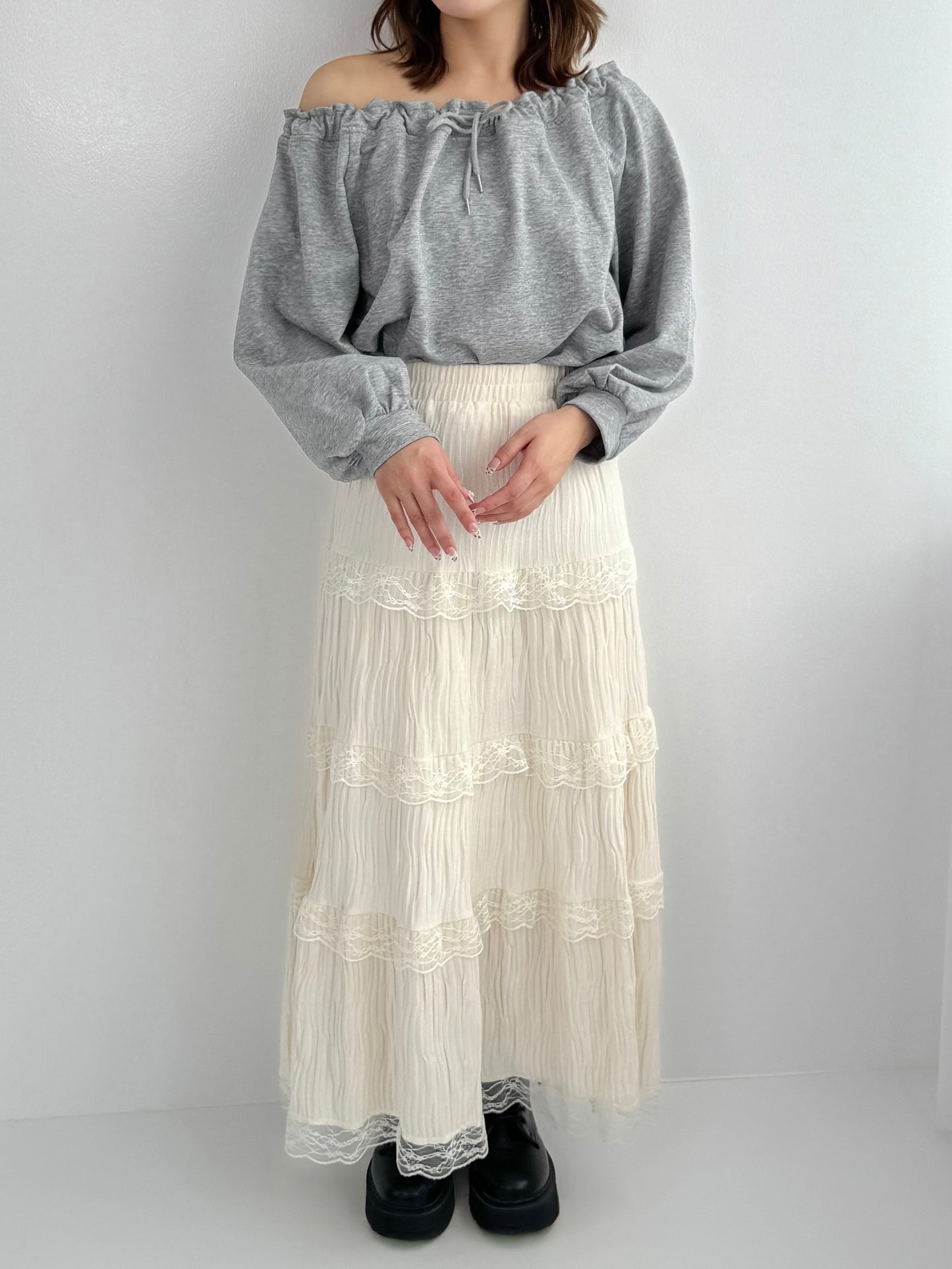 【Official限定】レースベロアスカート