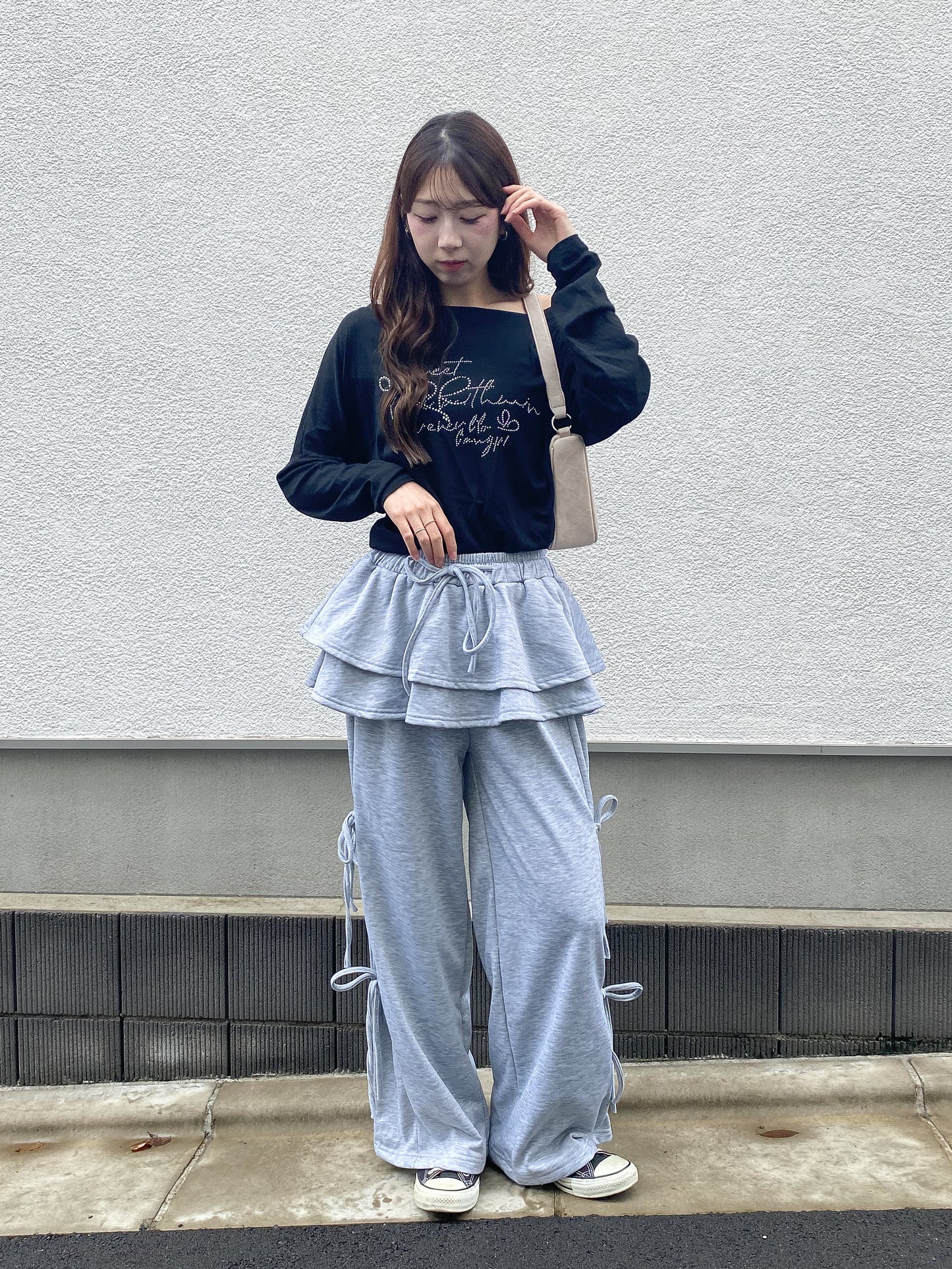 【Official限定価格】スカートレイヤー風スエットパンツ
