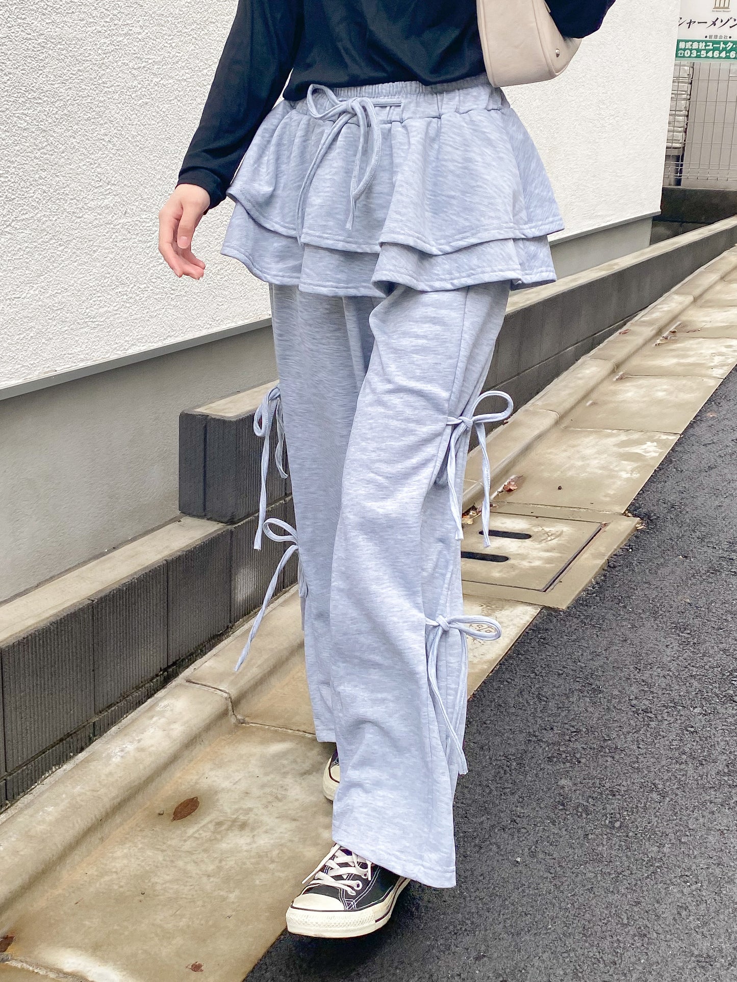 【Official限定価格】スカートレイヤー風スエットパンツ