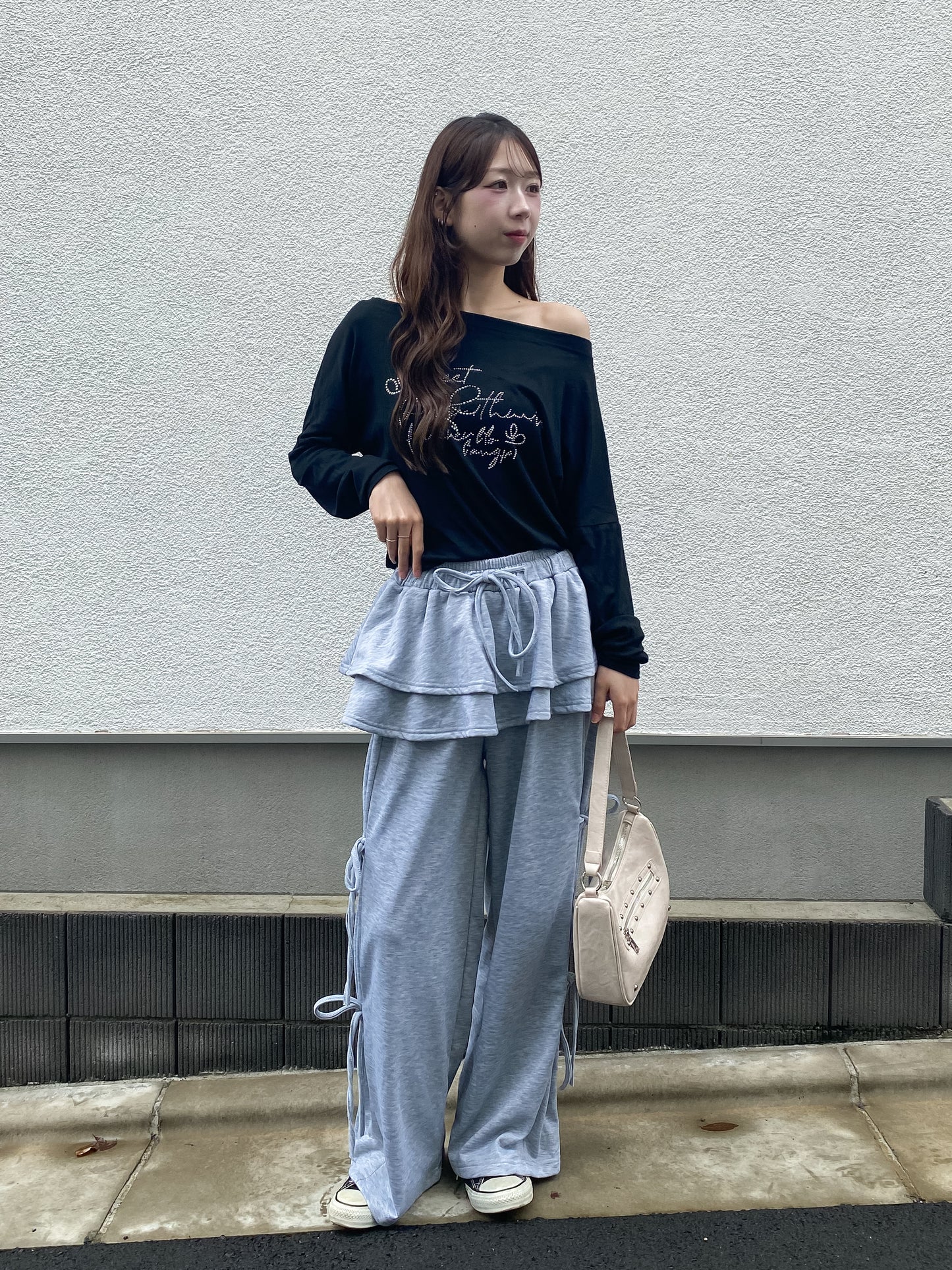 【Official限定価格】スカートレイヤー風スエットパンツ