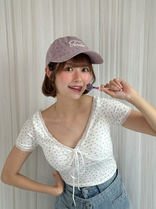 小花柄CAP