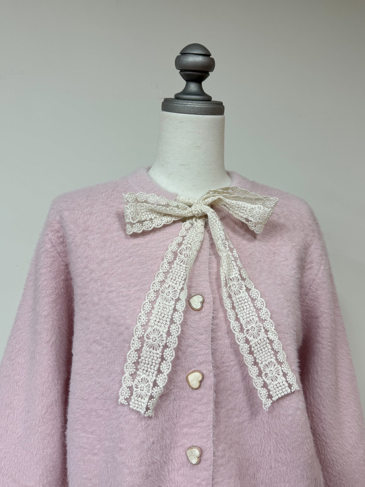 【Official限定価格】ボウタイハートボタンシャギーニット