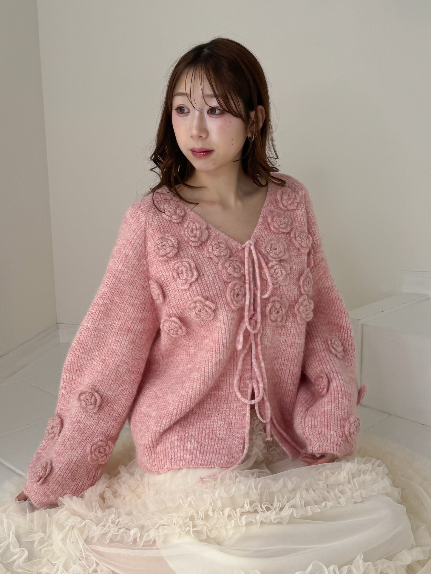 【Official限定】フラワーニットカーディガン