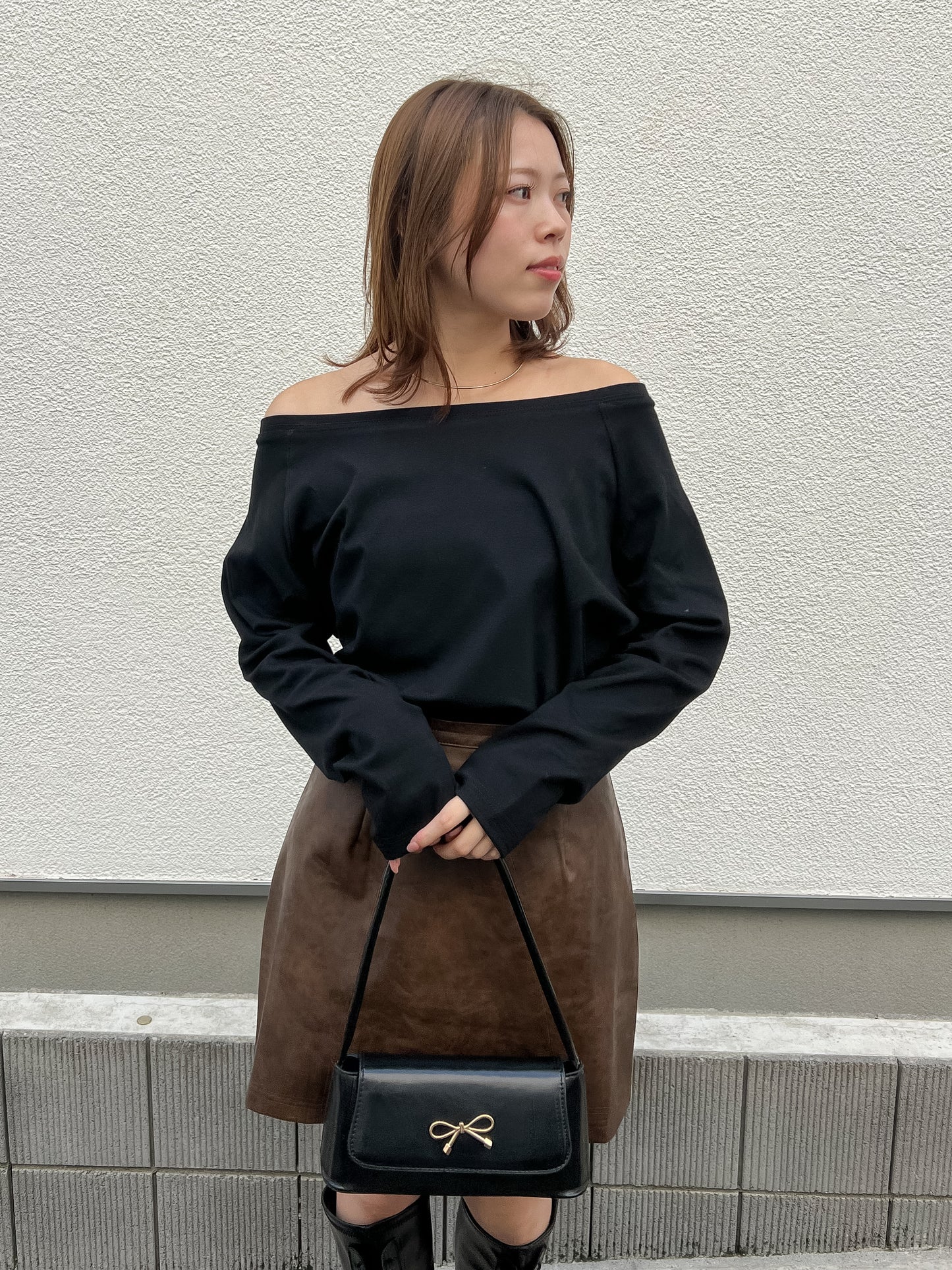 【Official限定価格】ビンテージ風レザー台形スカート