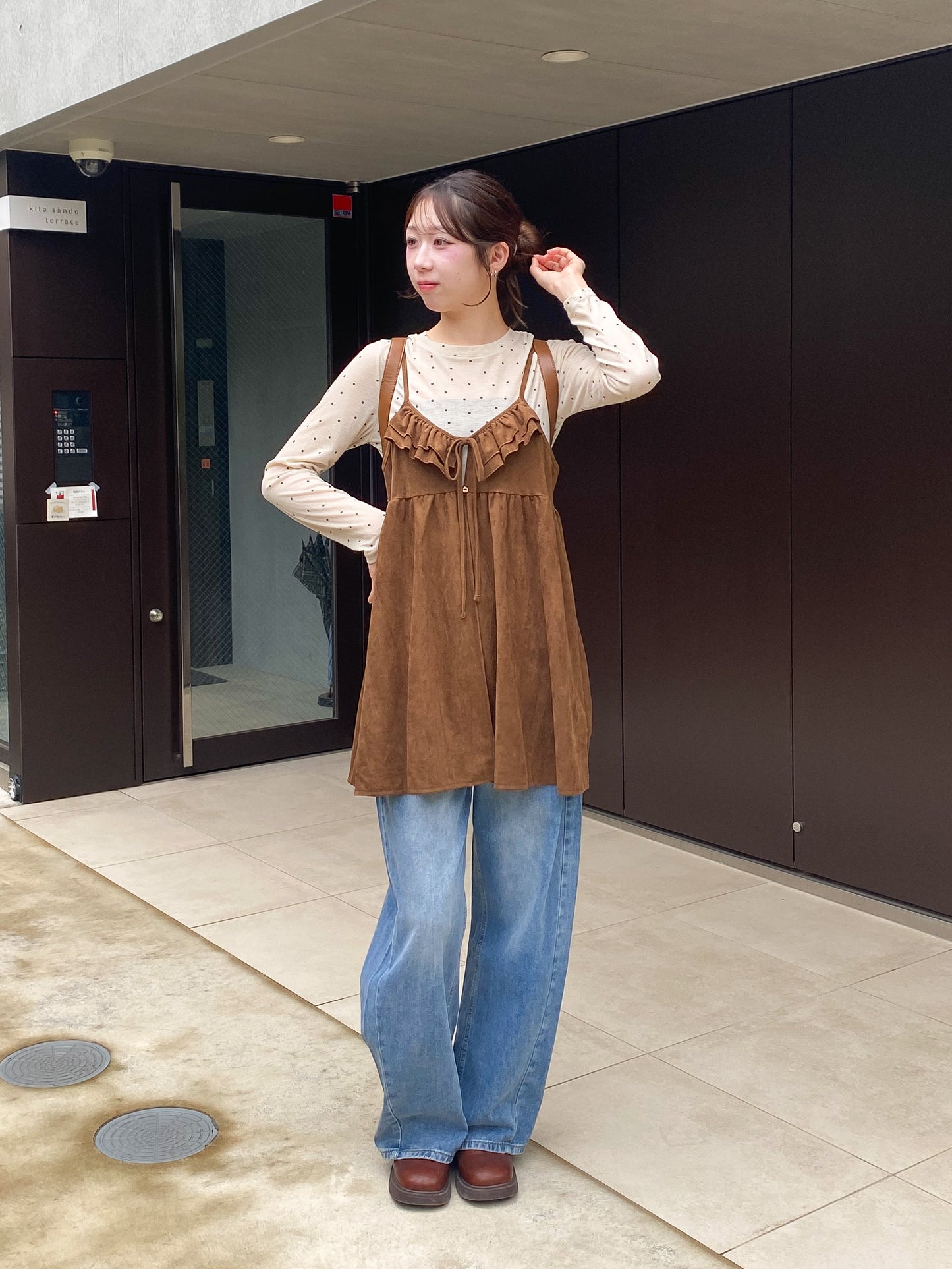 【Official限定価格】スエードキャミワンピース