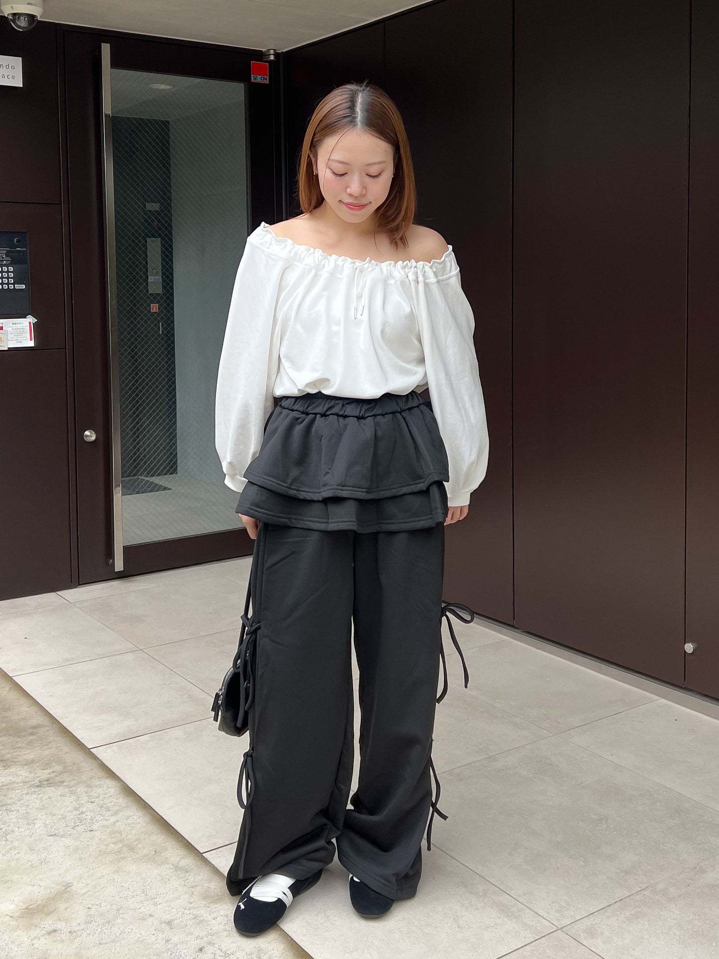 【Official限定価格】スカートレイヤー風スエットパンツ