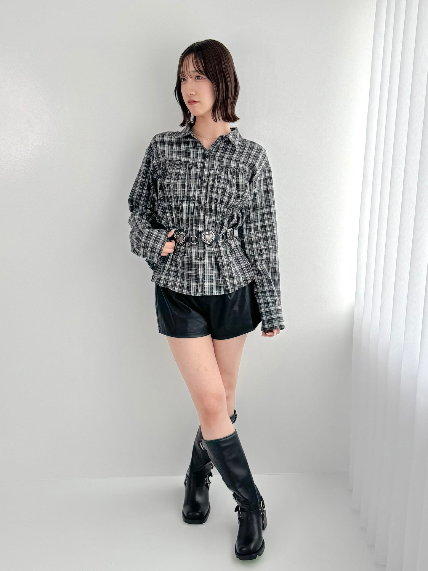 【Official限定】シャーリングチェックシャツ