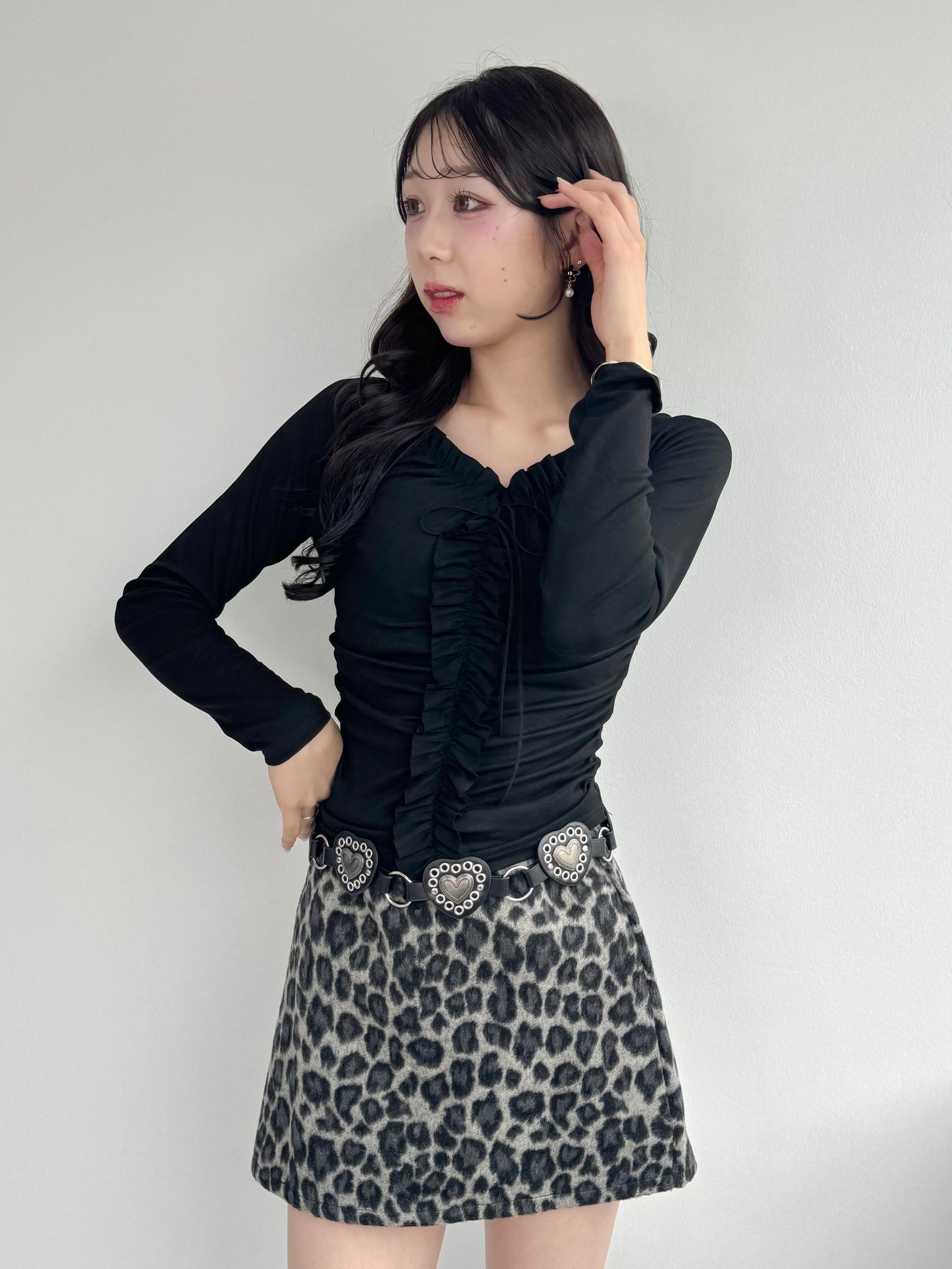 【Official限定価格】ヒョウ柄台形スカート
