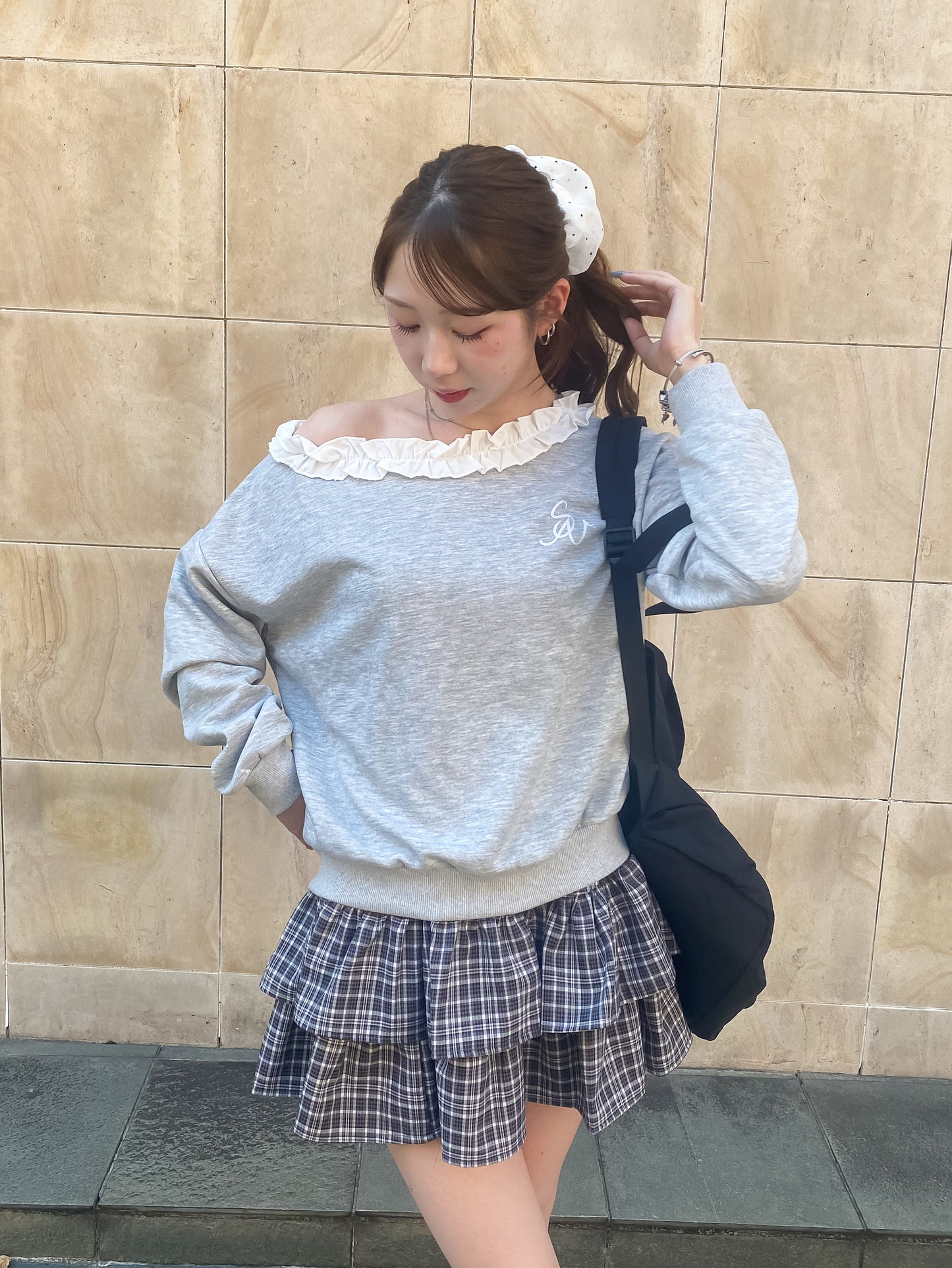 チェックティアードスカート
