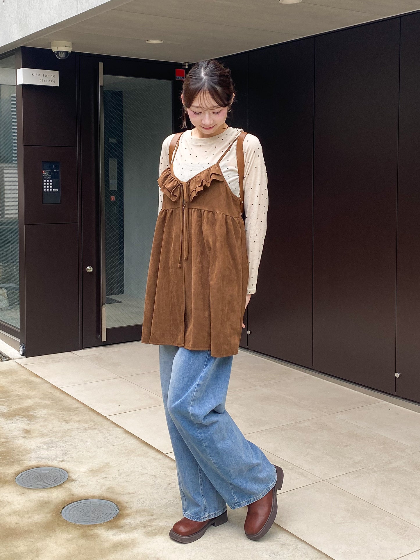 【Official限定価格】スエードキャミワンピース