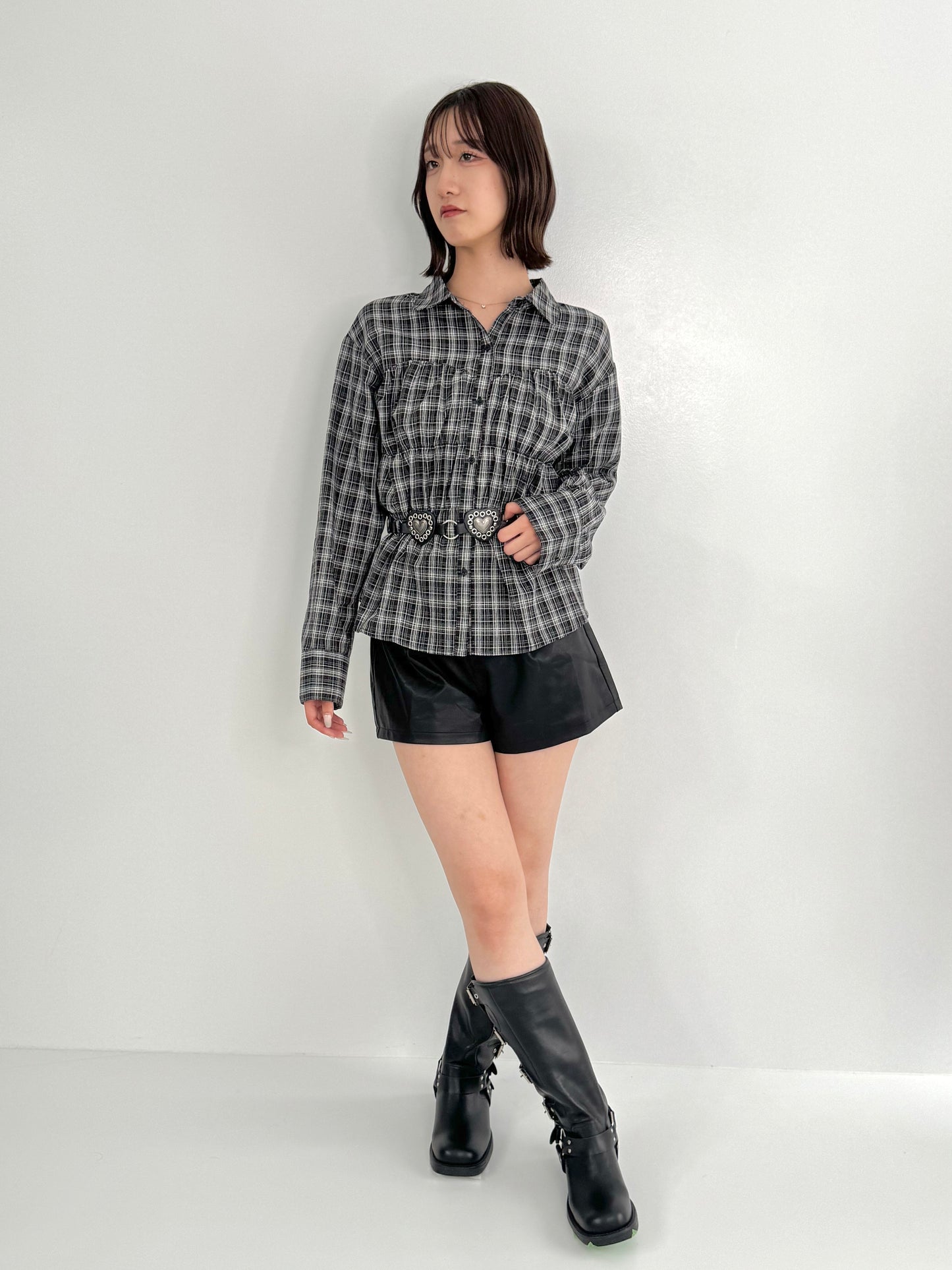 【Official限定】シャーリングチェックシャツ