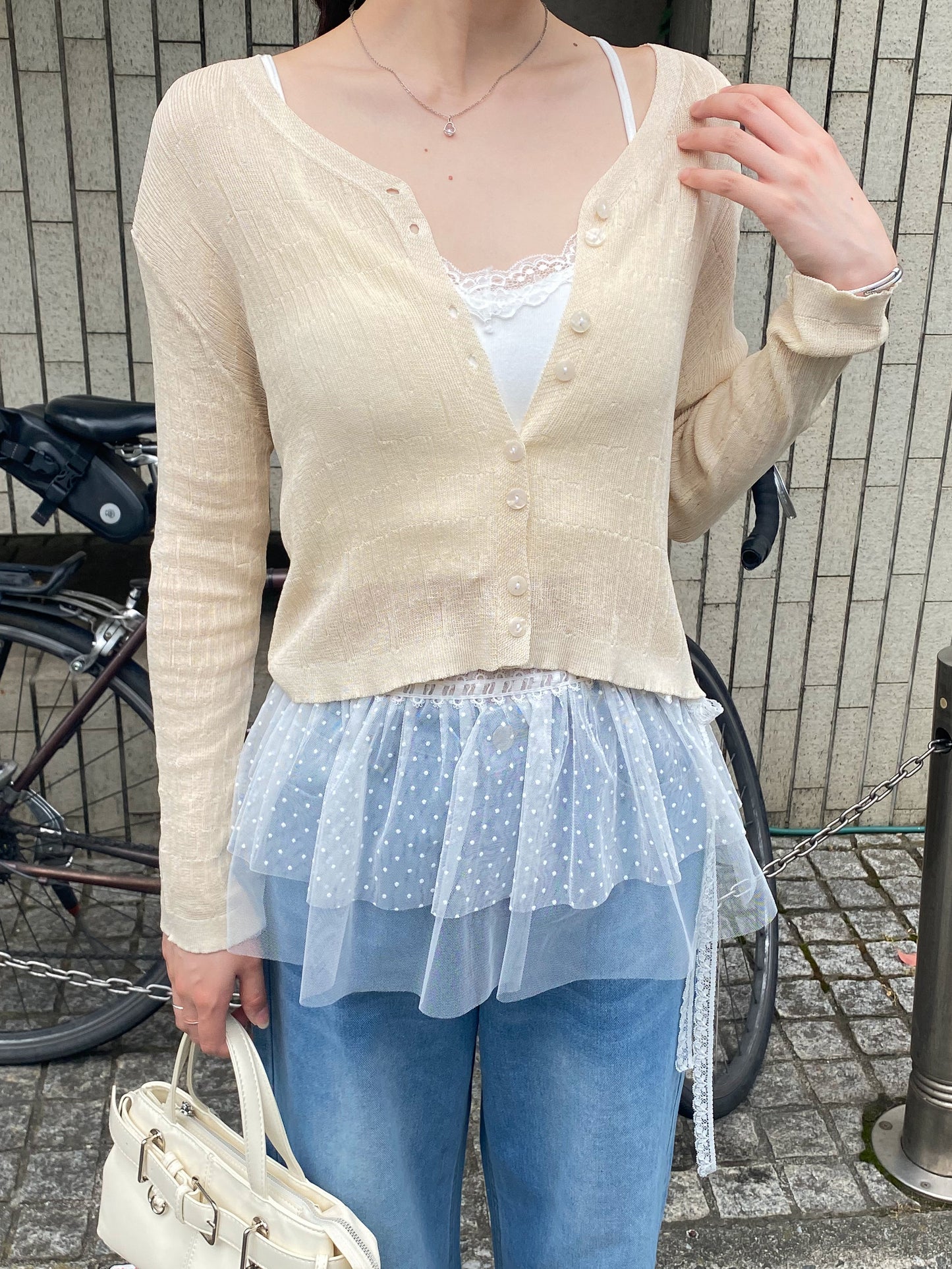 メッシュカーディガン
