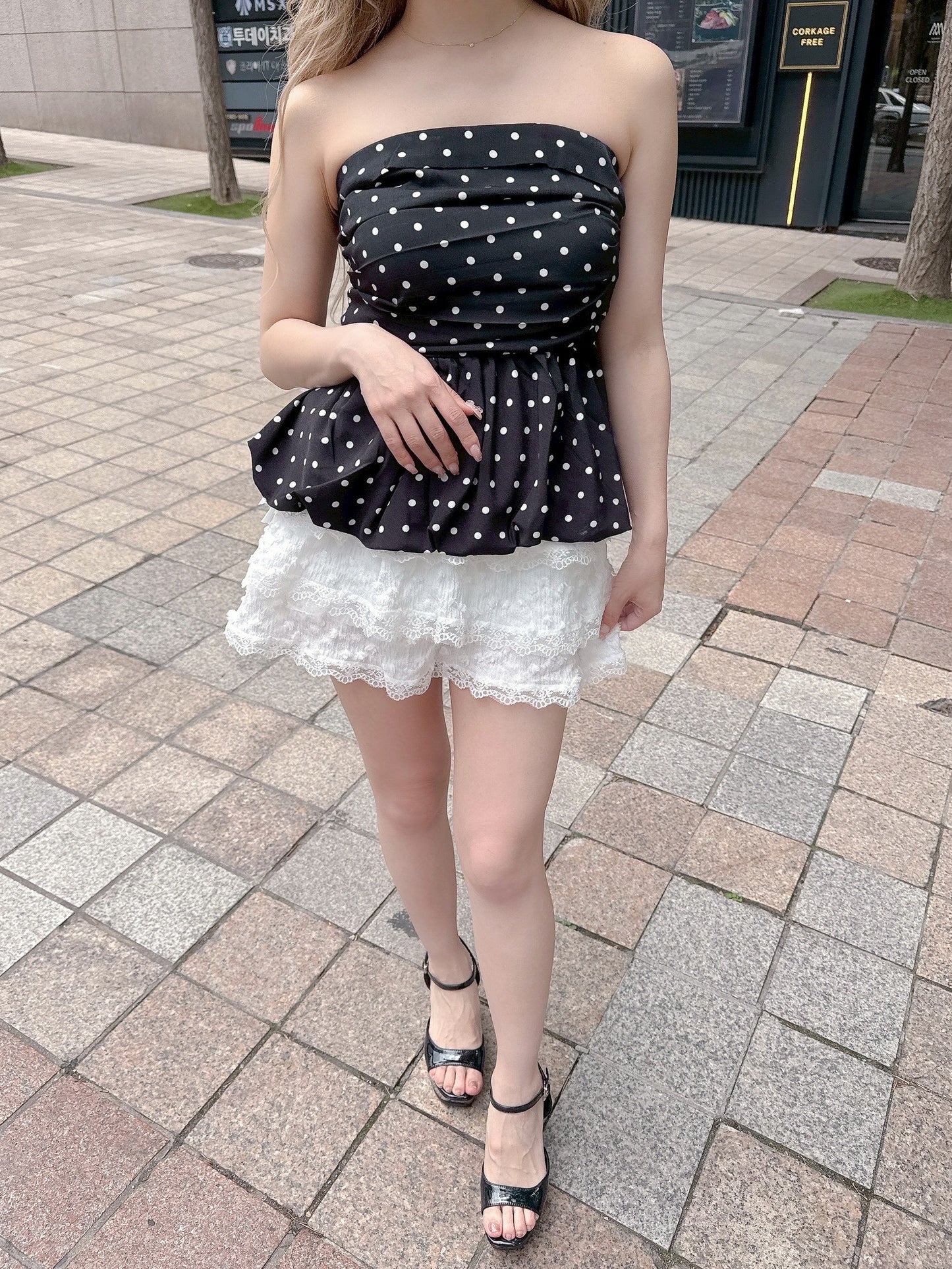 ポコポコティアードスカート