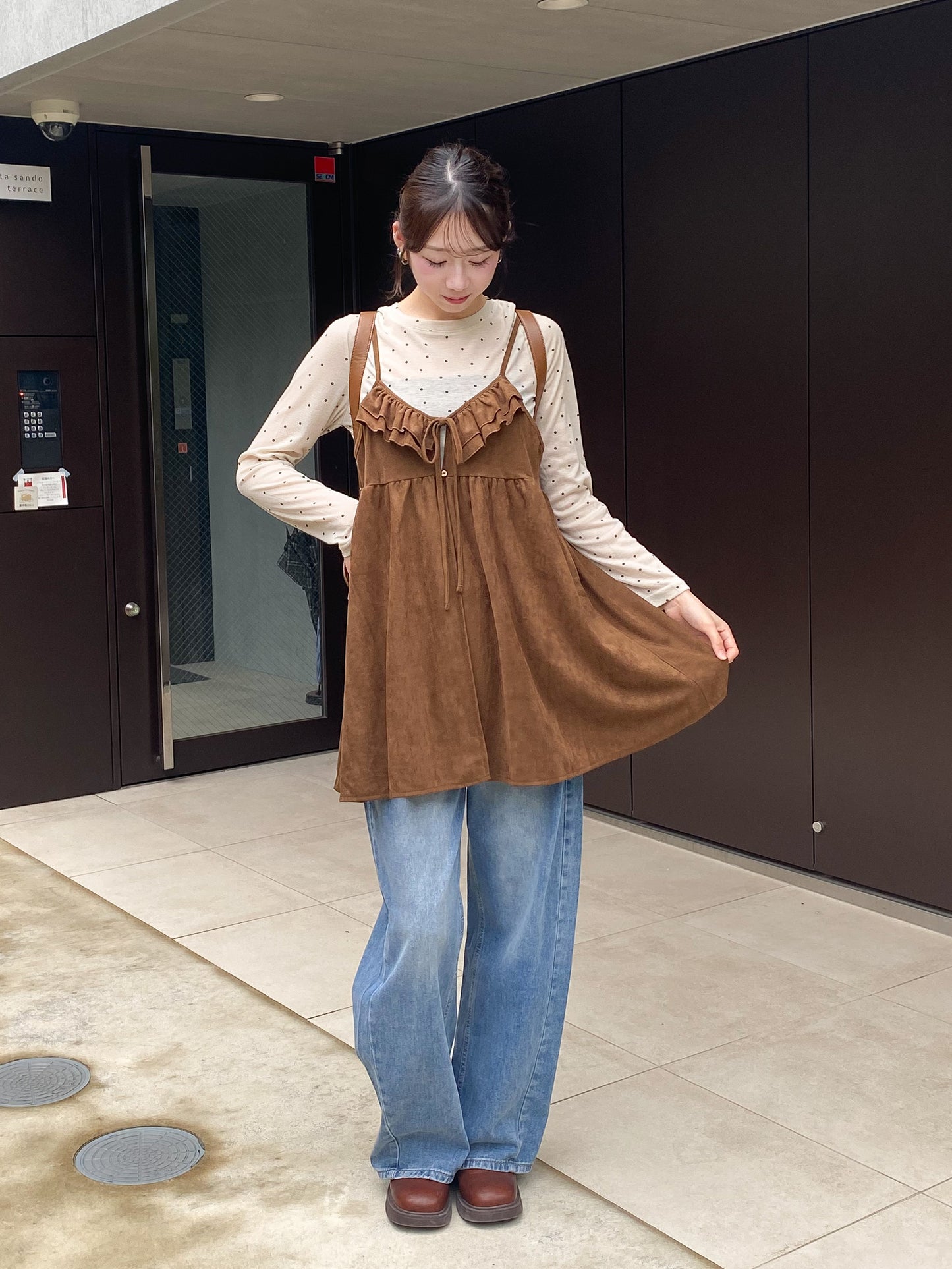 【Official限定価格】スエードキャミワンピース