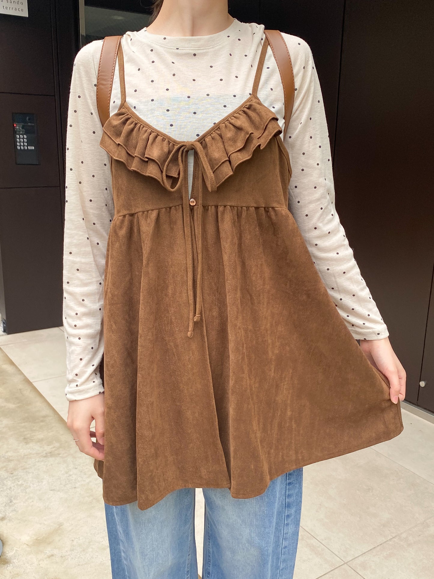 【Official限定価格】スエードキャミワンピース