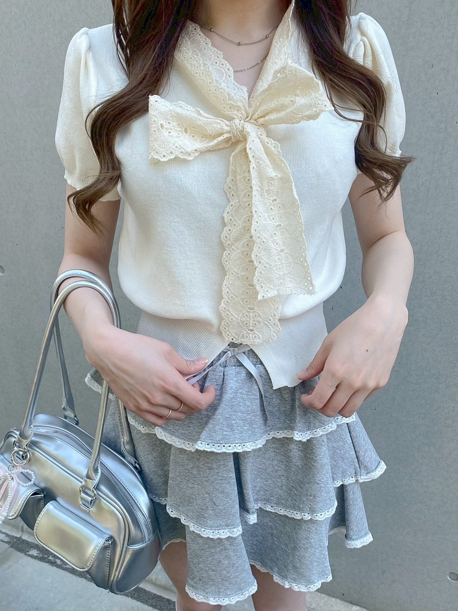【Official限定価格】ニットボウタイトップス