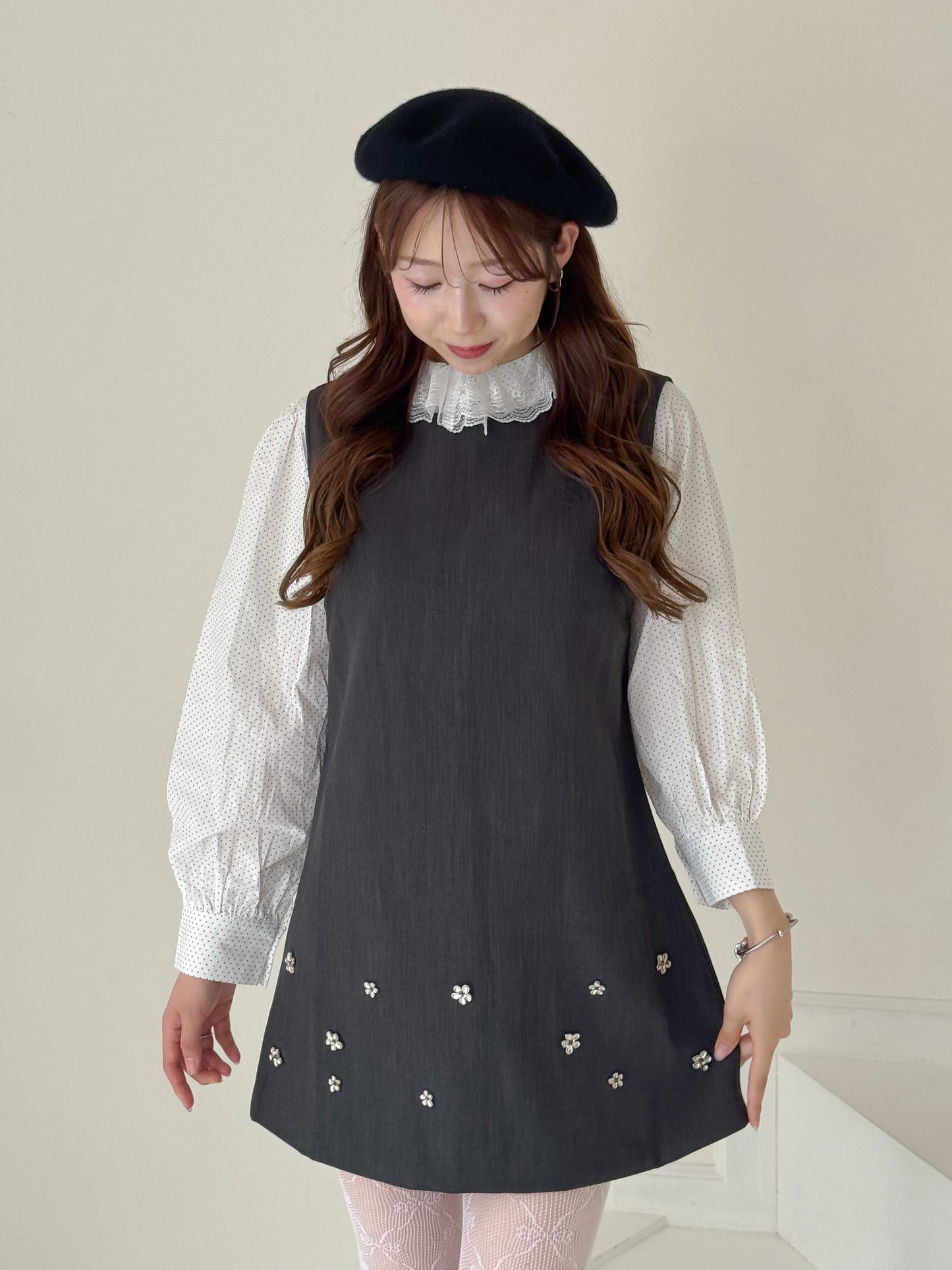【Official限定】フラワーノースリーブワンピース