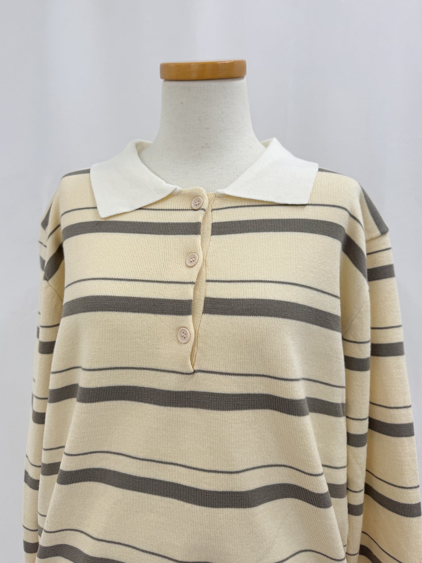 【Official限定価格】襟付きボーダーニットトップス