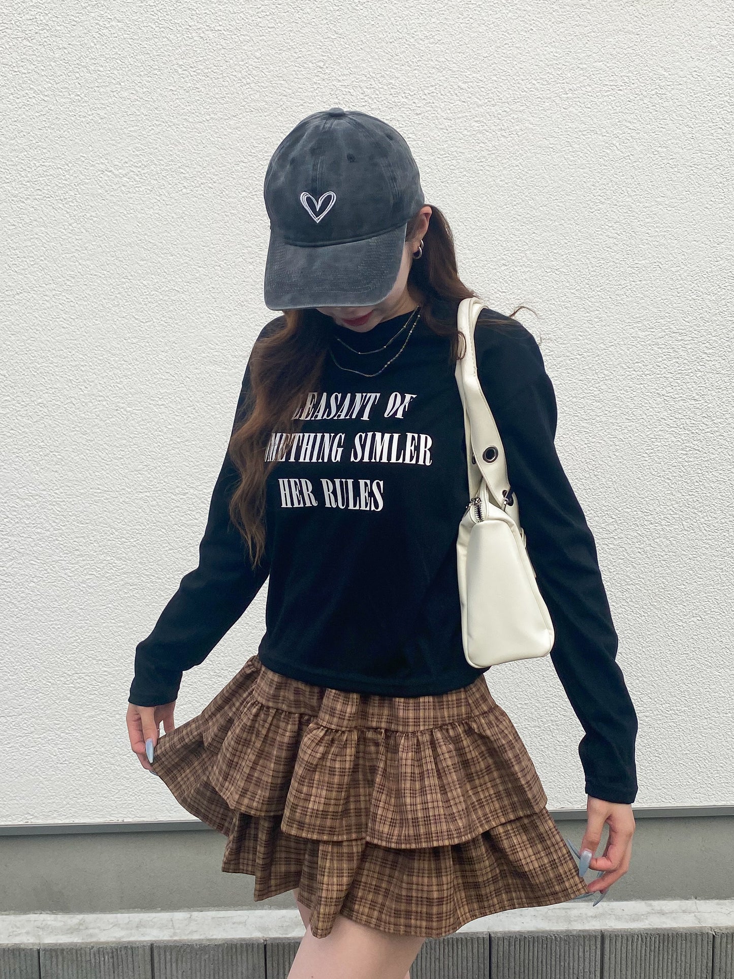 チェックティアードスカート
