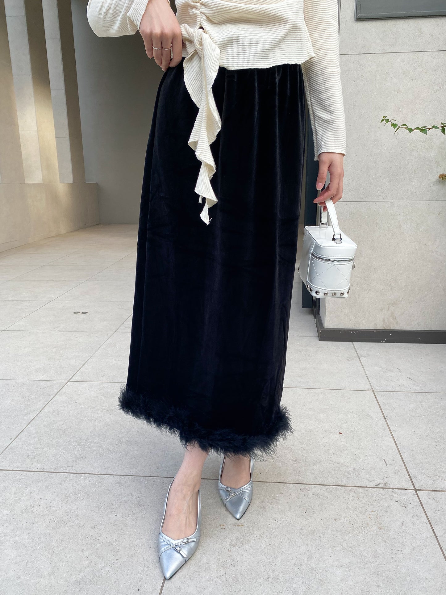 【Official限定】ファーベロアミモレスカート