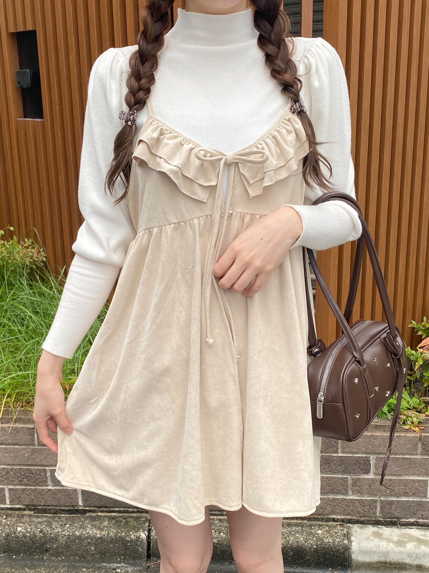 【Official限定価格】スエードキャミワンピース