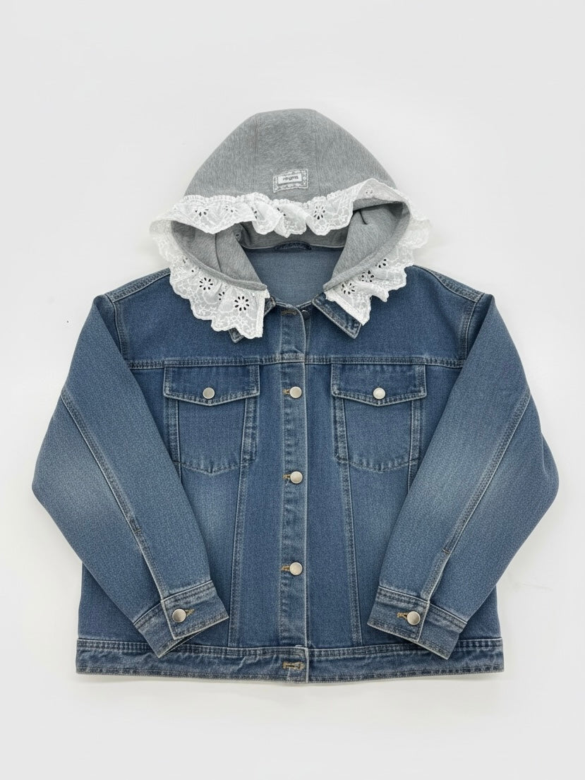 デニムジャケット yuko様 Official限定】フリルフード付きデニムJK – frunco