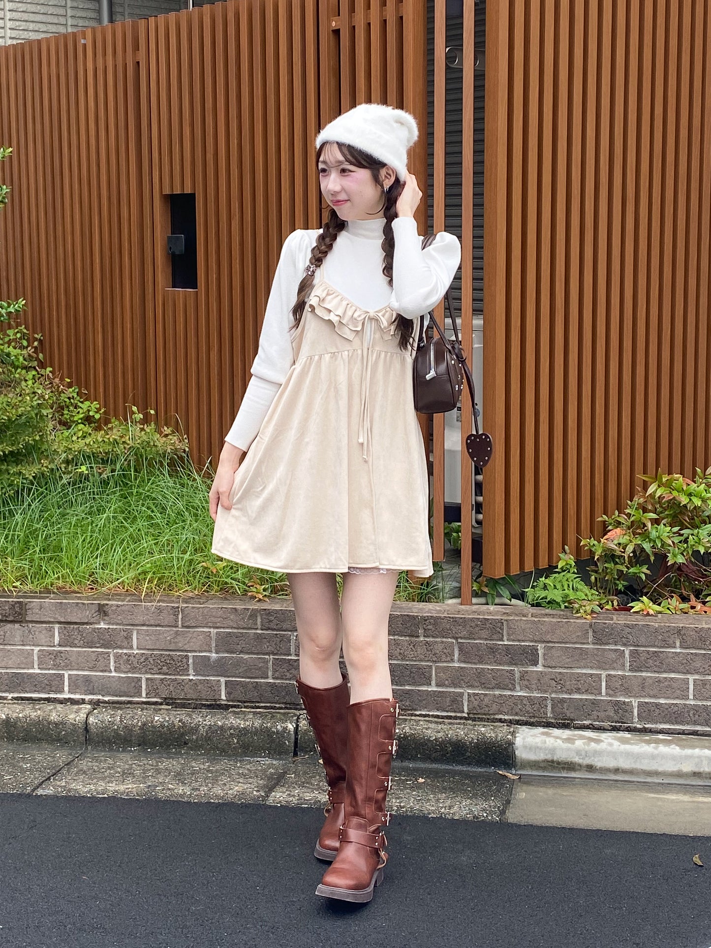 【Official限定価格】スエードキャミワンピース