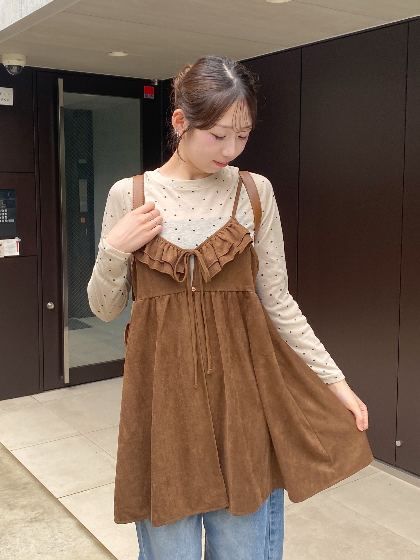 【Official限定価格】スエードキャミワンピース
