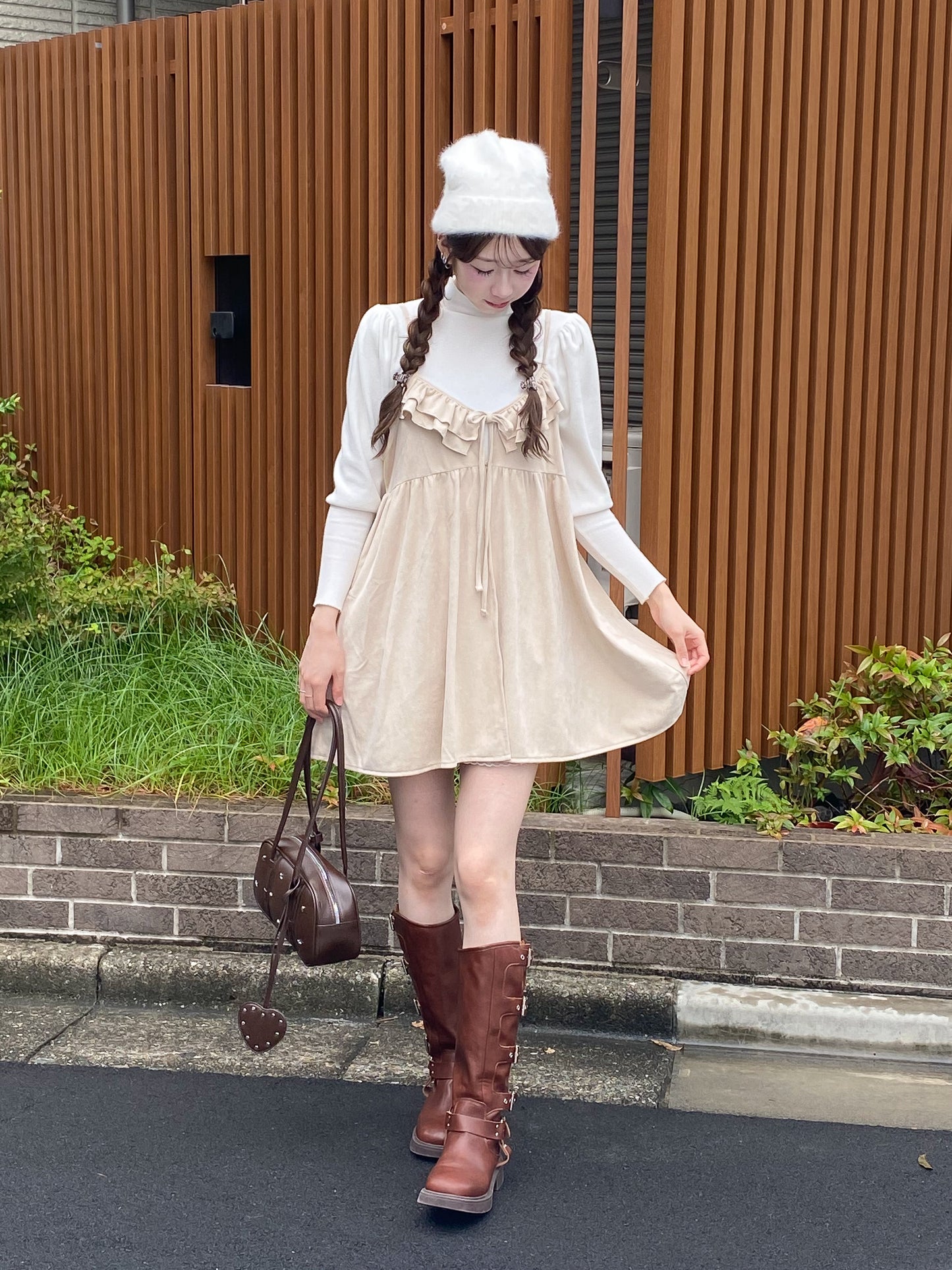 【Official限定価格】スエードキャミワンピース