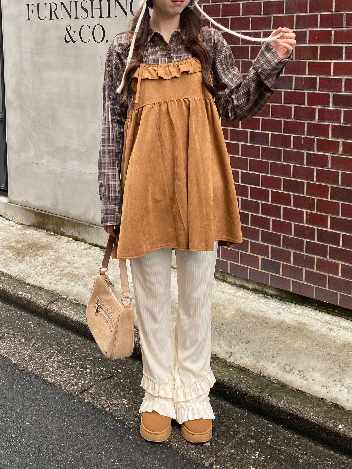 【Official限定価格】スエードキャミワンピース