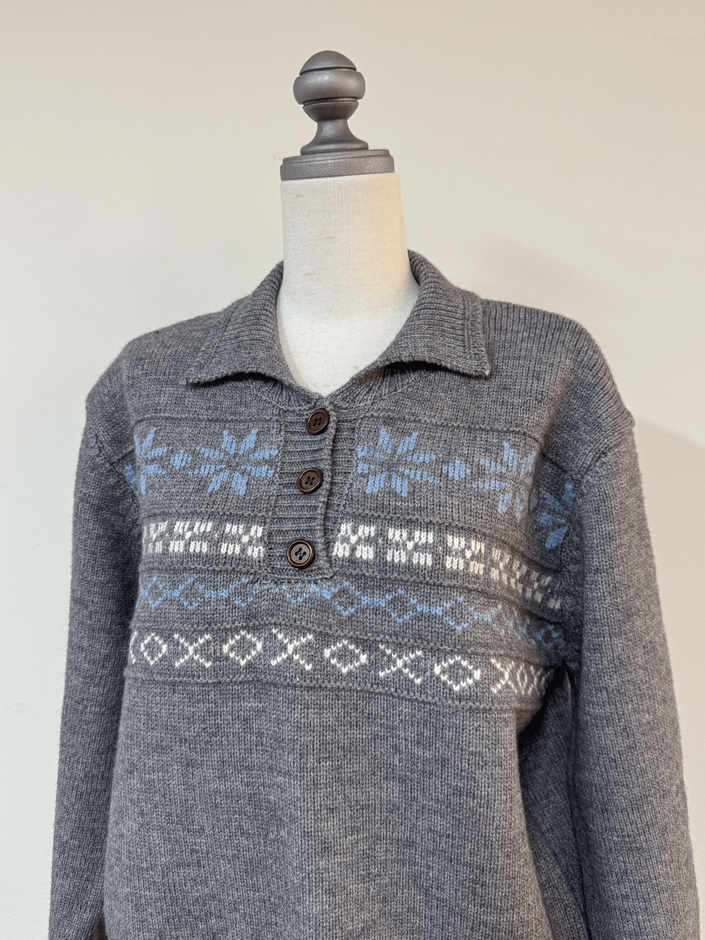 ノルディックオーバーサイズニットポロ