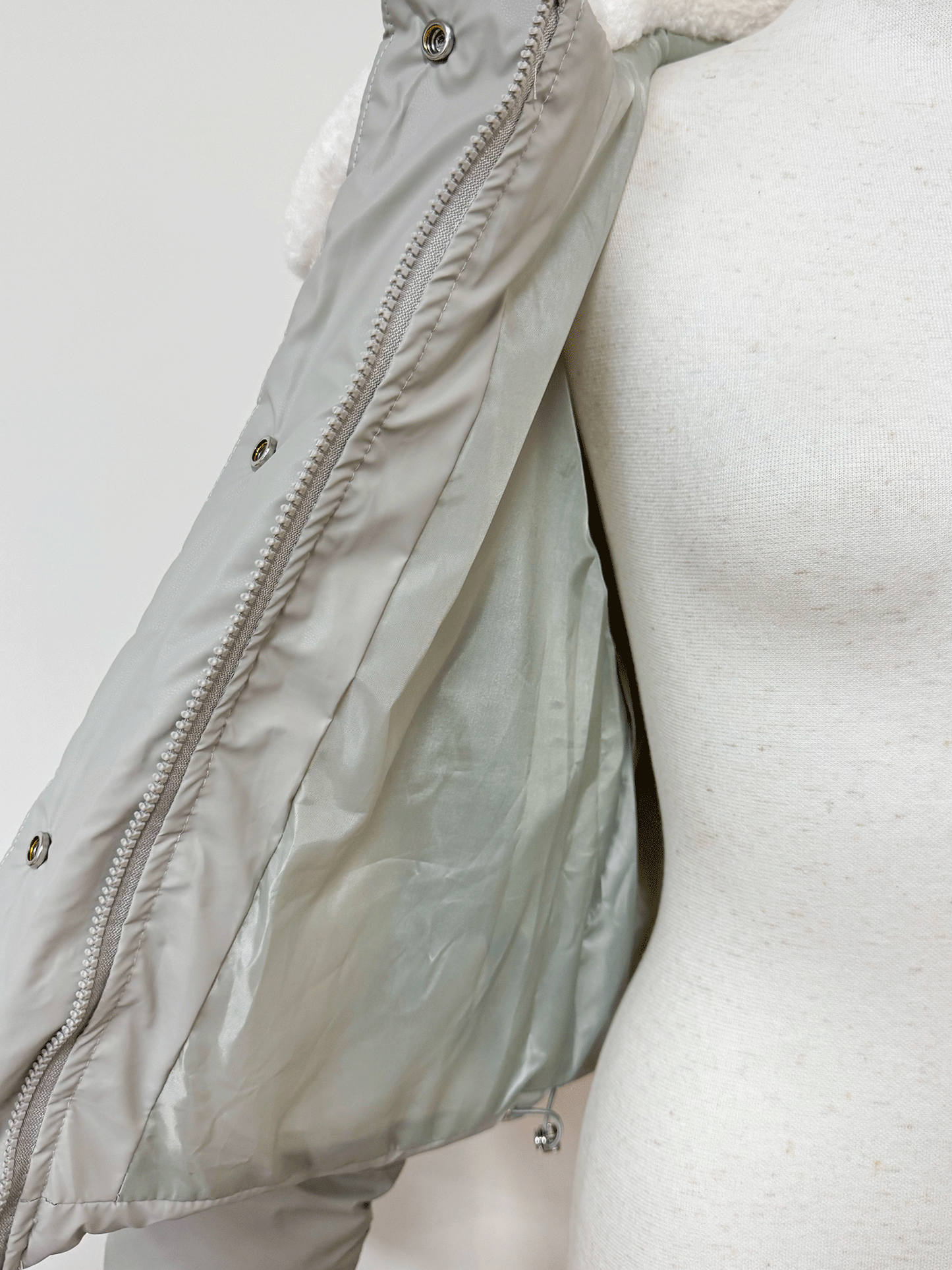 ボア襟付きパフブルゾン