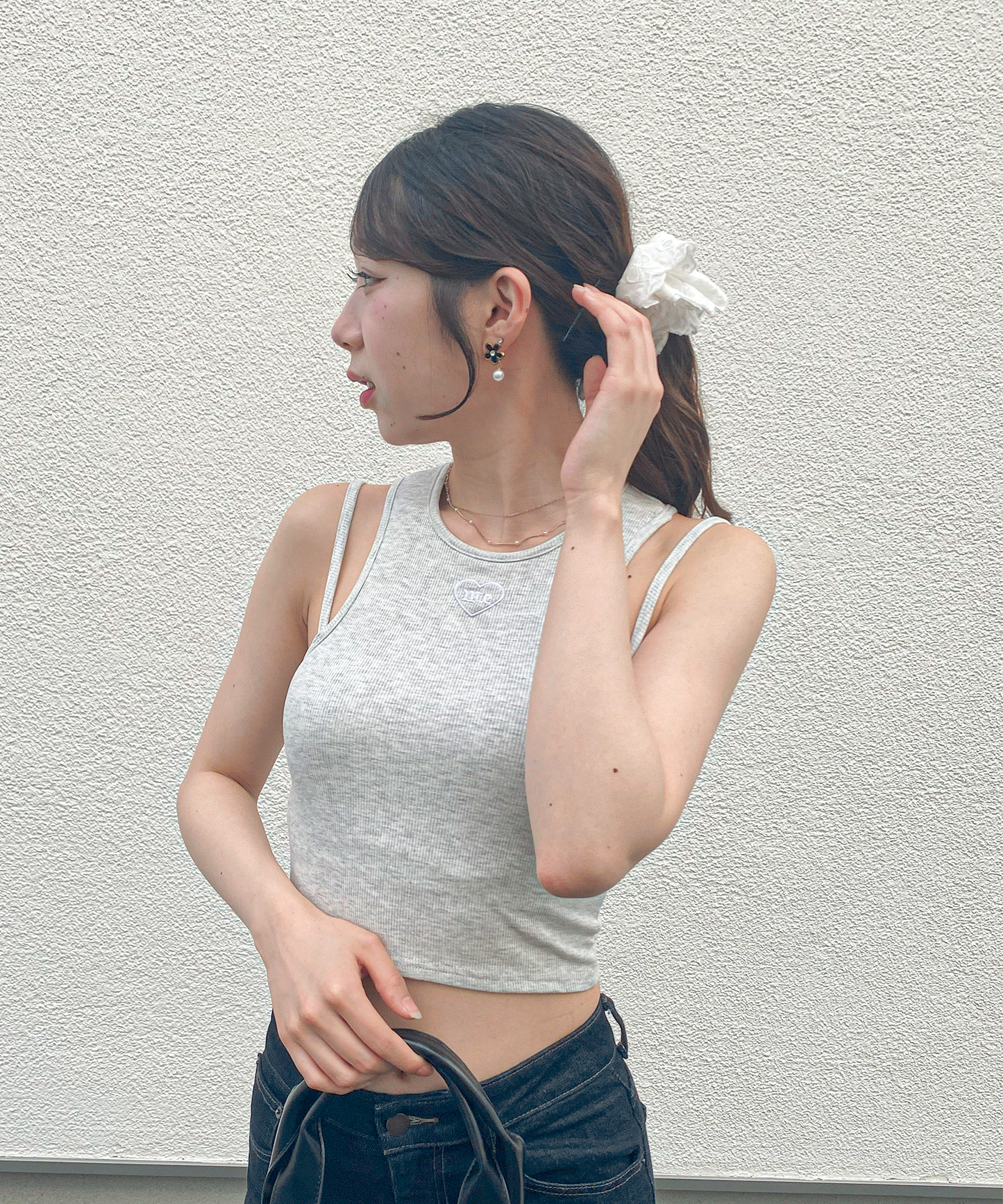 【Official限定価格】刺繡入りアメリカンスリーブタンクトップ