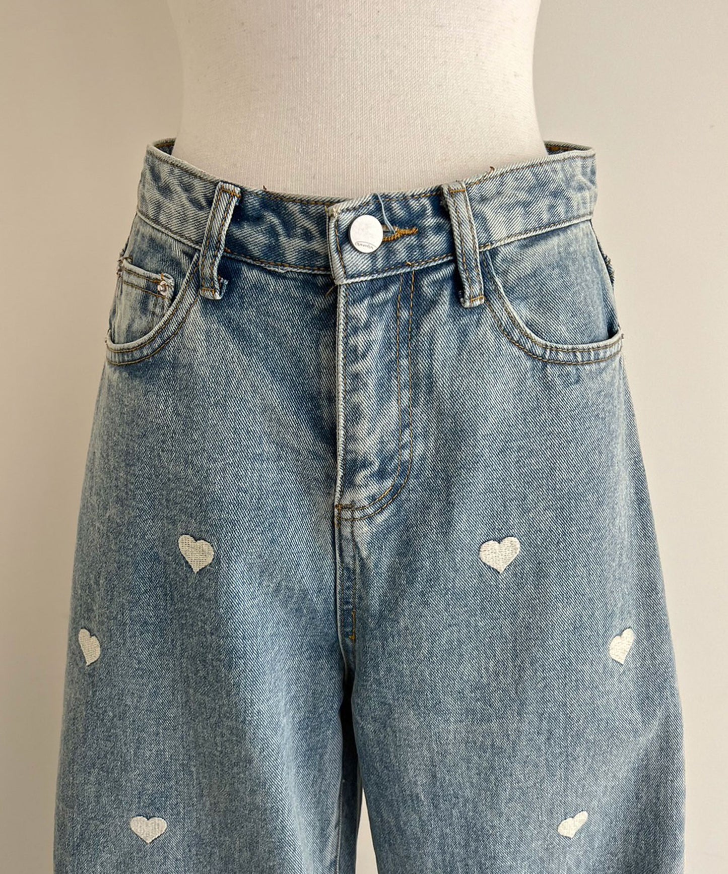【Official限定販売】ハート刺繡デニムパンツ