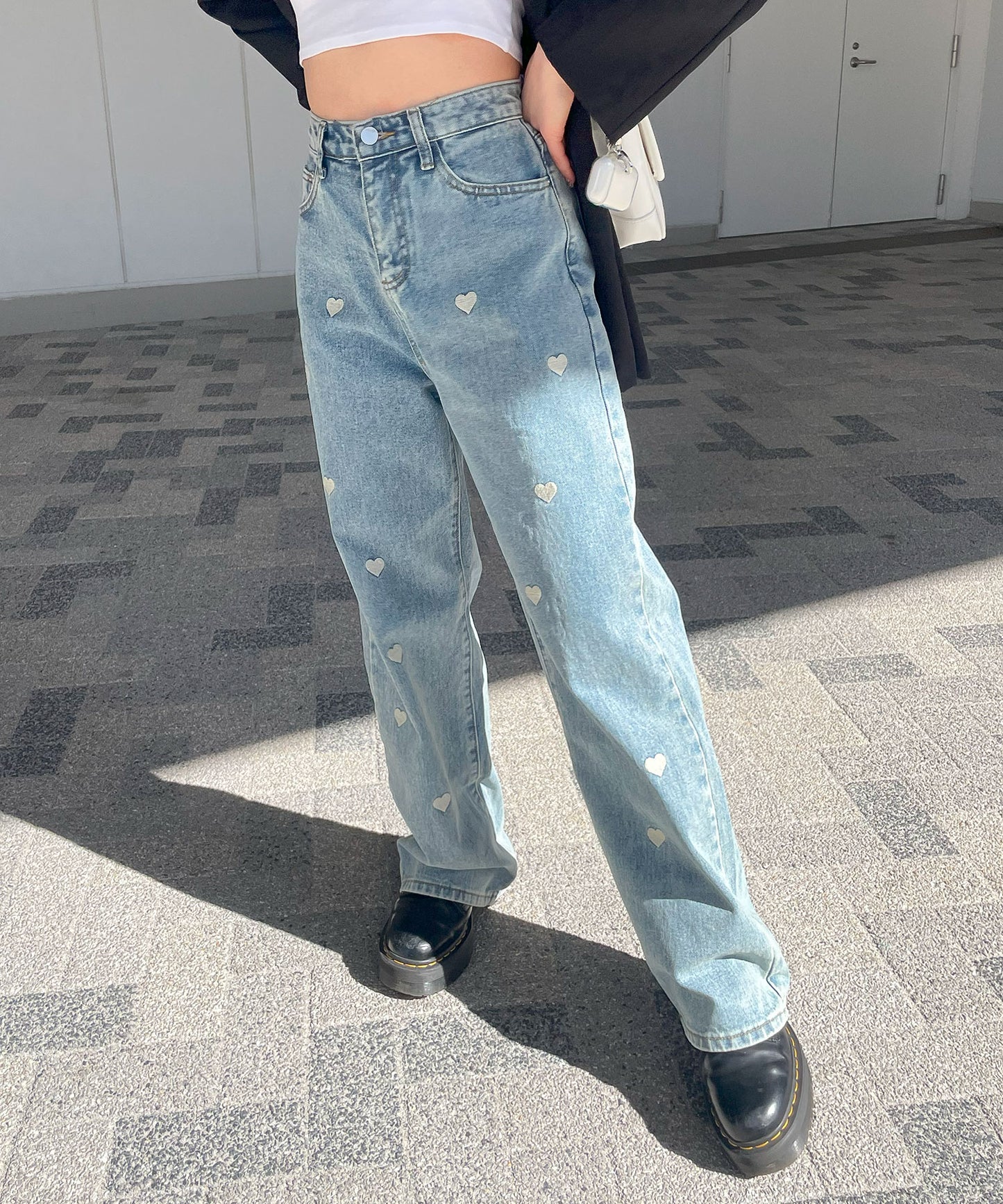 【Official限定販売】ハート刺繡デニムパンツ