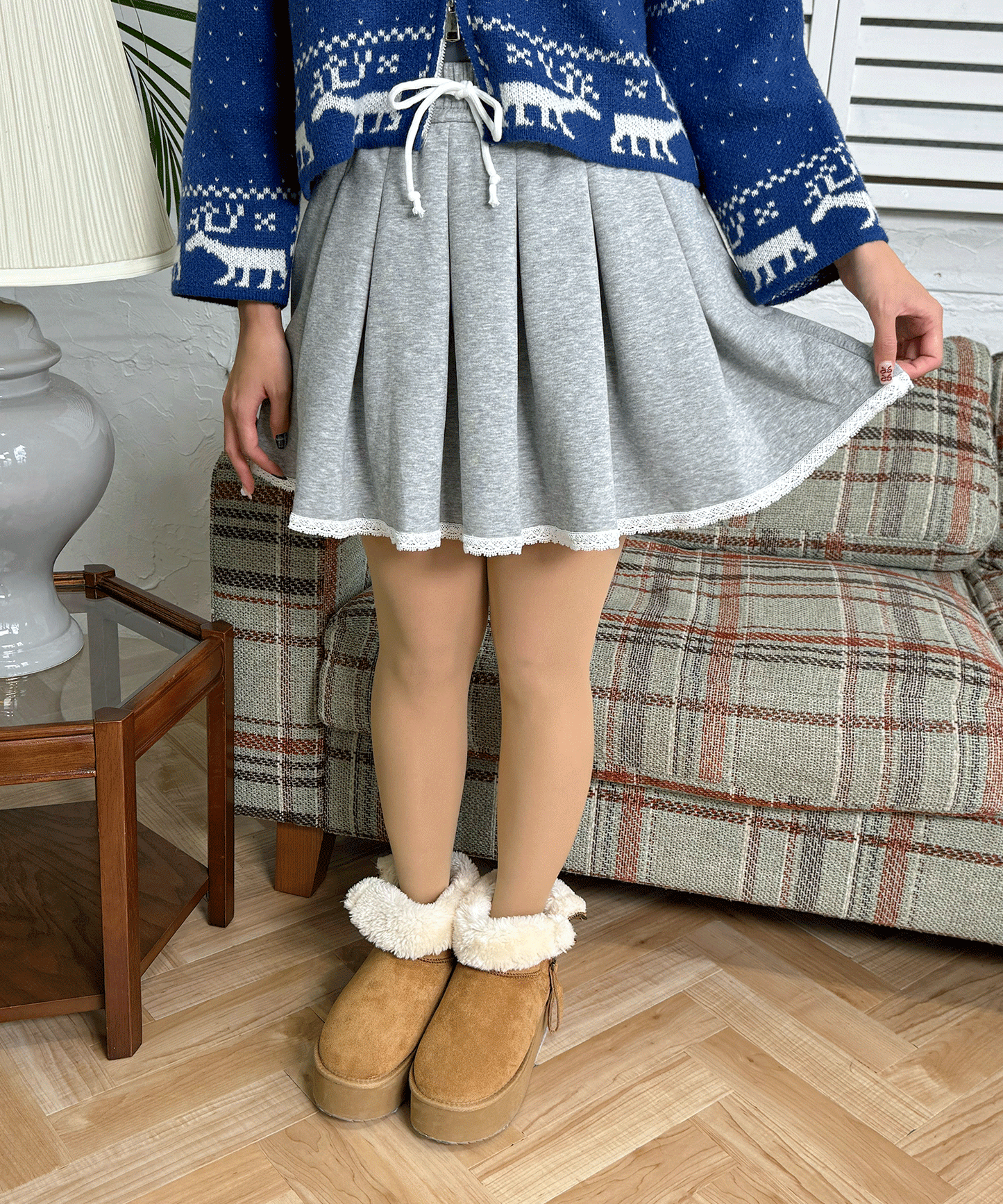 スエットプリーツスカート