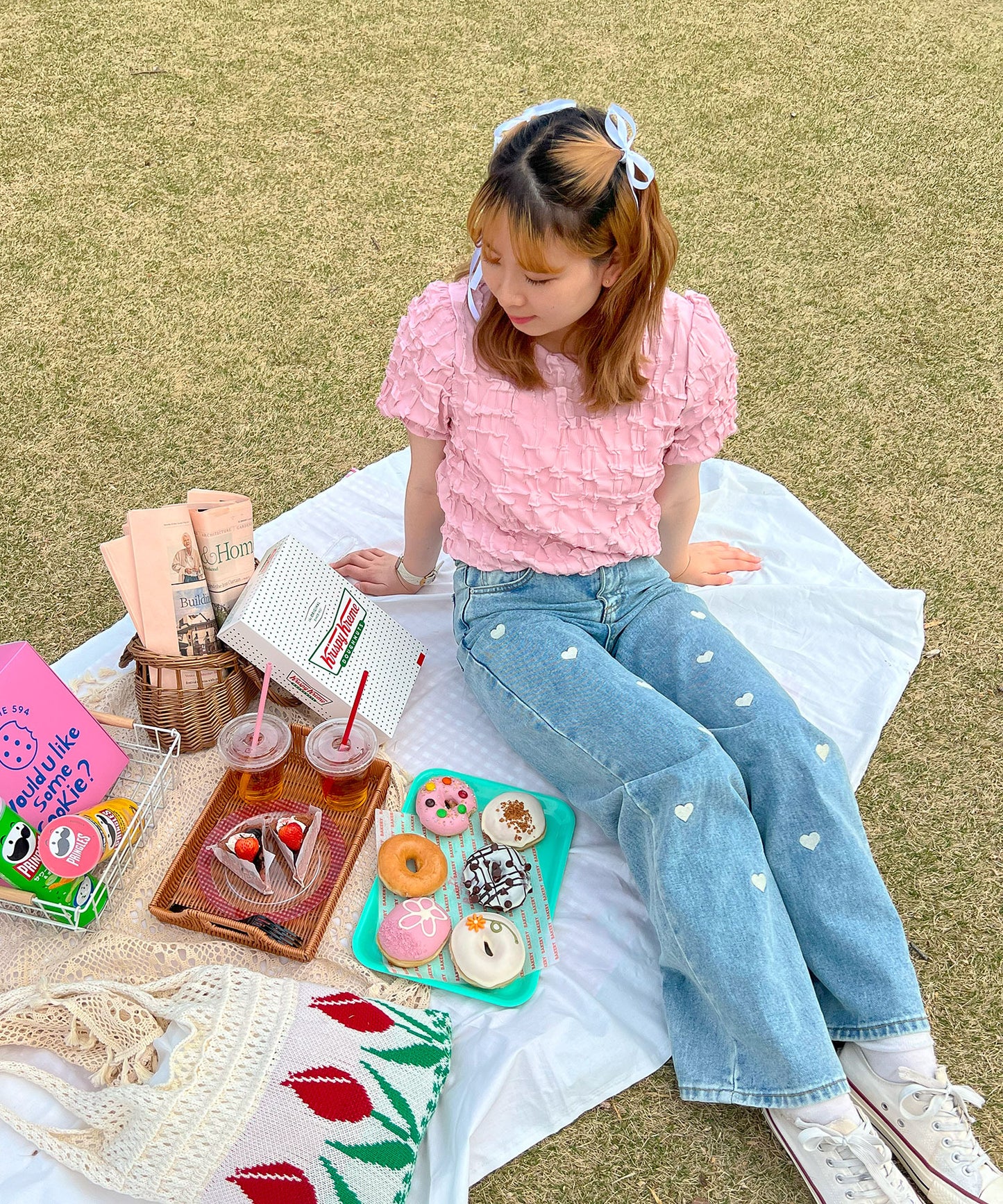 【Official限定販売】ハート刺繡デニムパンツ