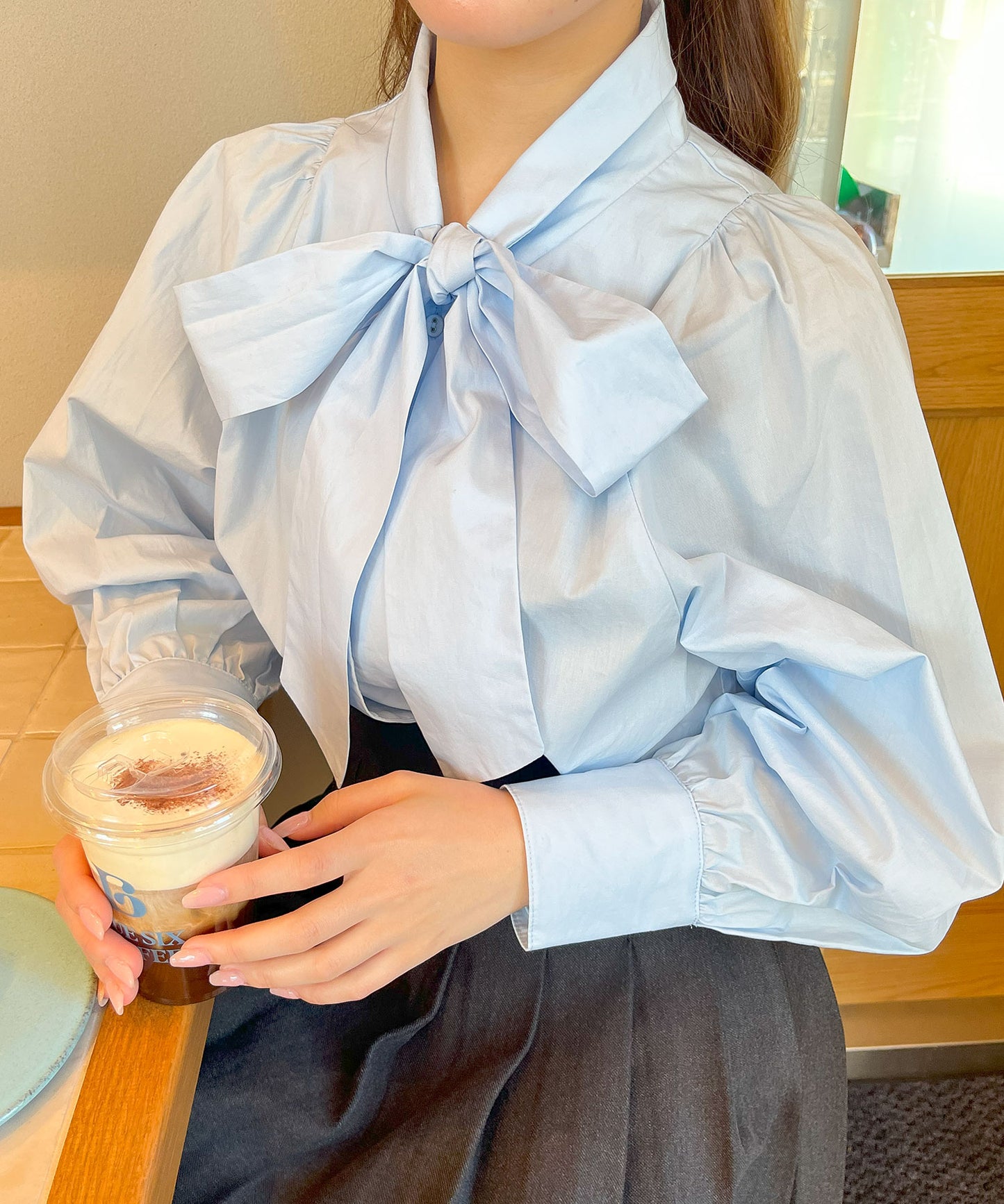 リボンボウタイブラウス