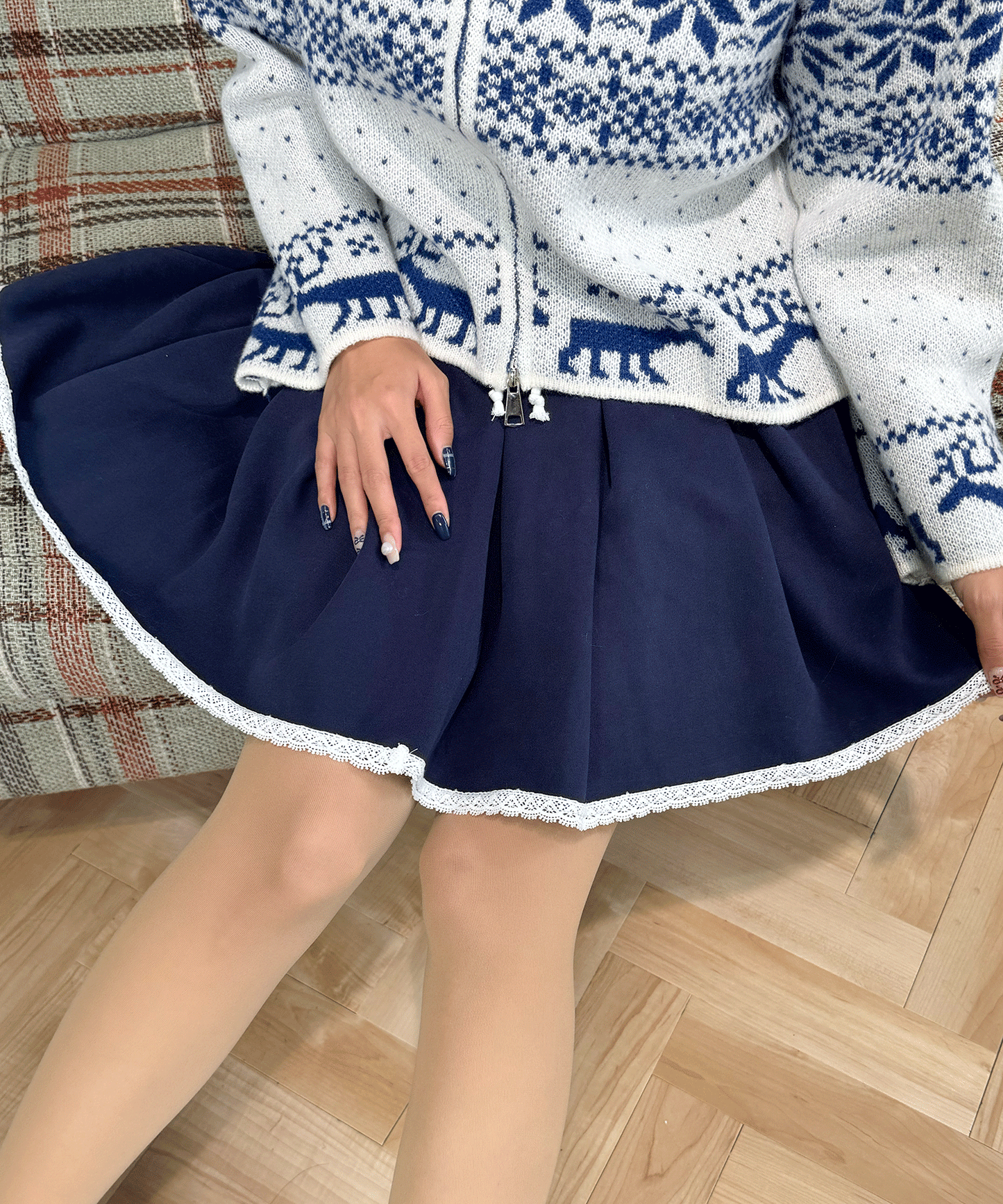 スエットプリーツスカート