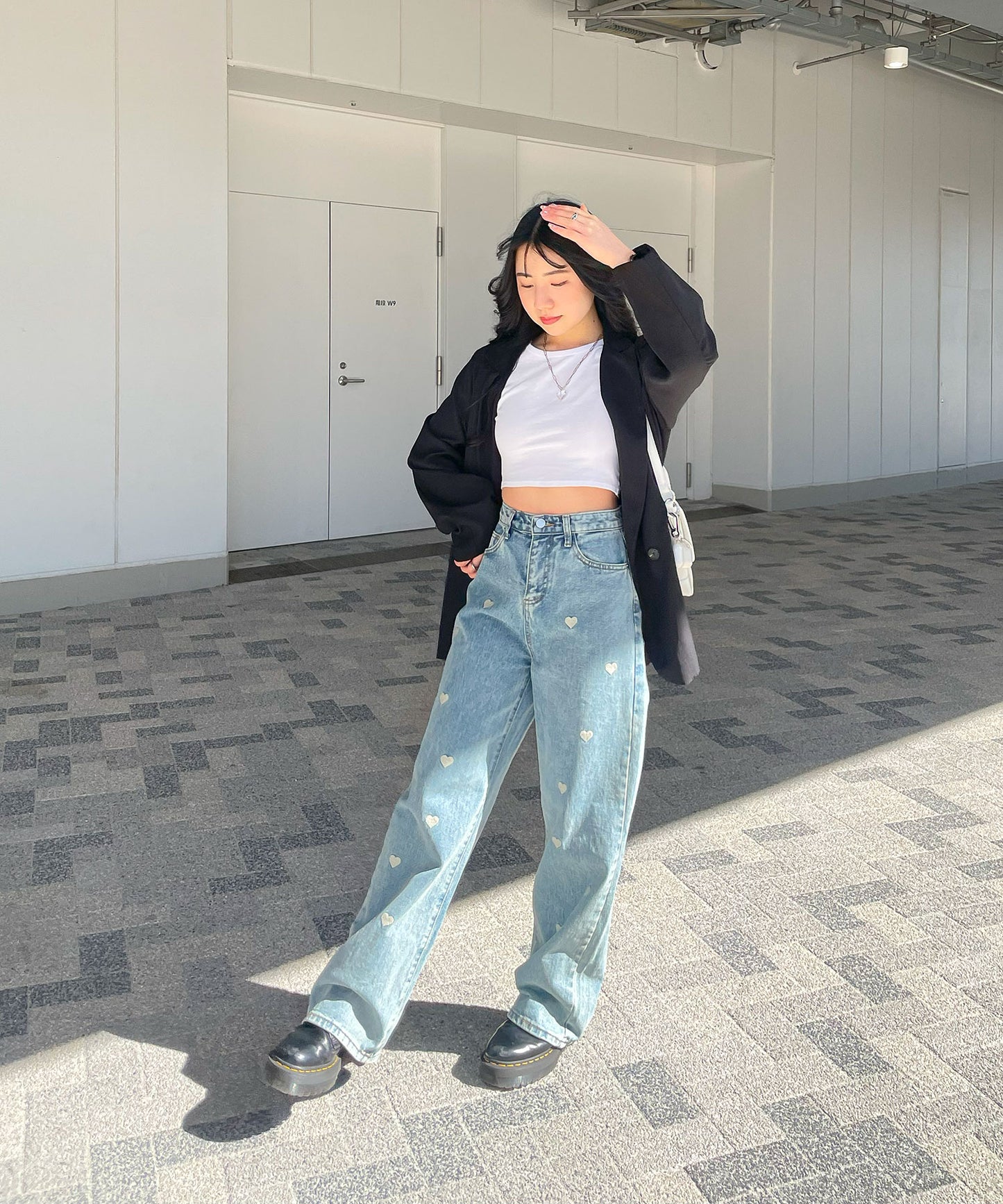 【Official限定販売】ハート刺繡デニムパンツ
