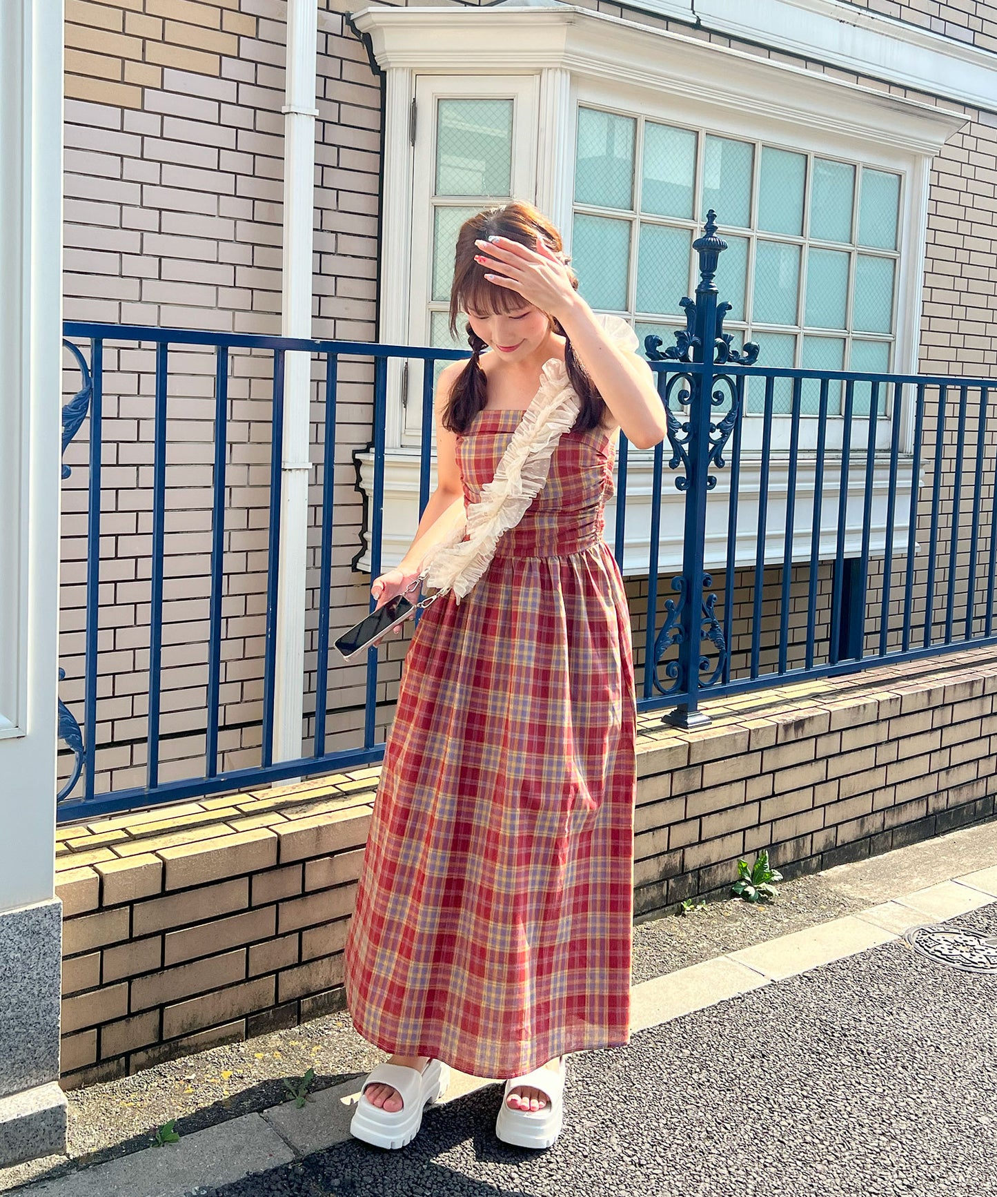 【Official限定販売】ベアチェックワンピース