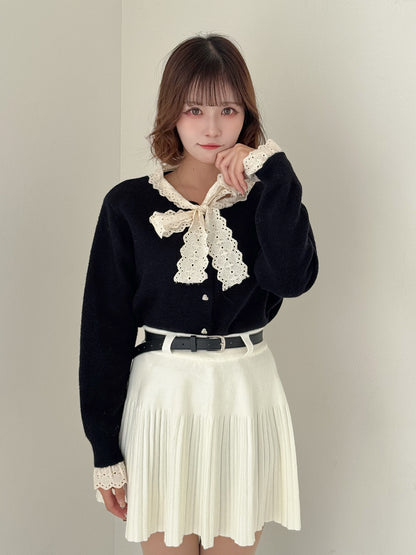 【Official限定価格】ベルト付きニットプリーツスカート